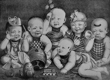 The Japanese Farm Family / Mother, Oshin & Child