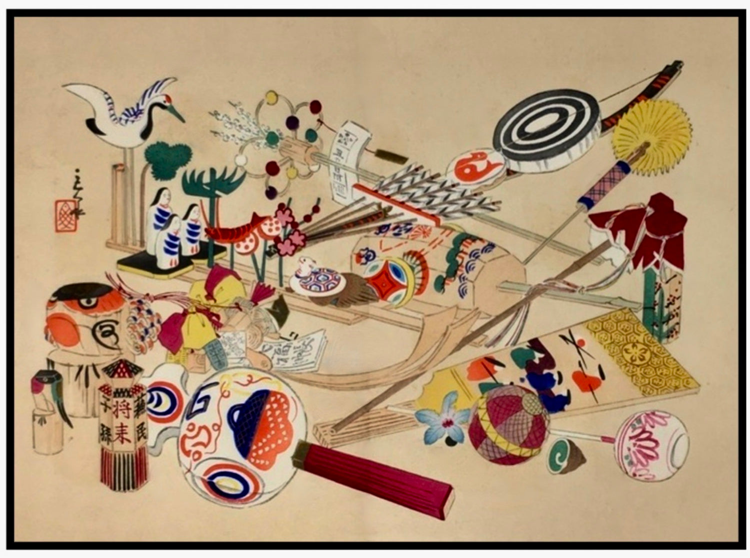 Vanishing Japanese Toys Immortalized in the Woodblock Print
