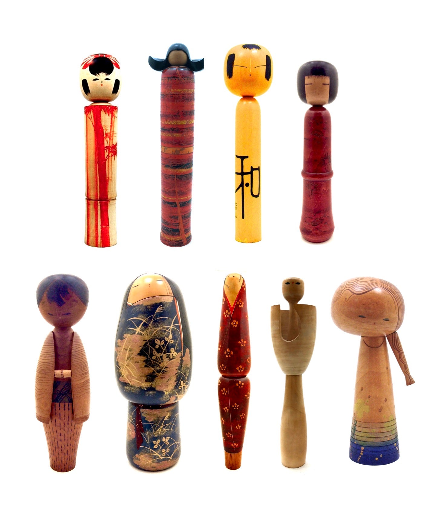 Vintage Sosaku Kokeshi Dolls