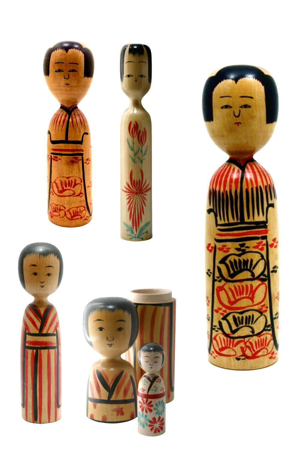 Japanese Traditional Kokeshi | Kijiyama-Kei (Family)