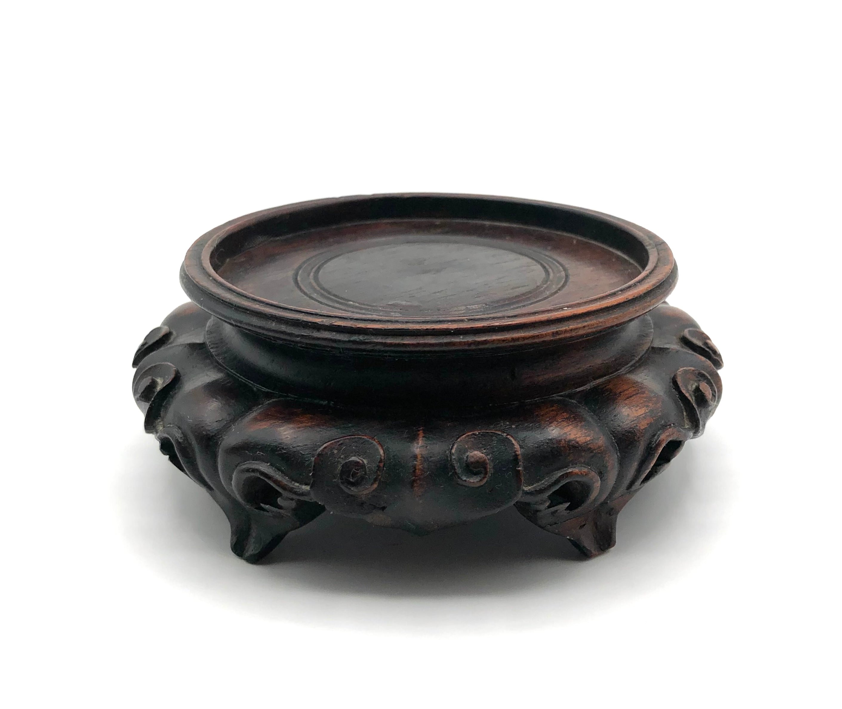 Antique Chinese Huanghuali Hand-carved Fine Art Display Stand