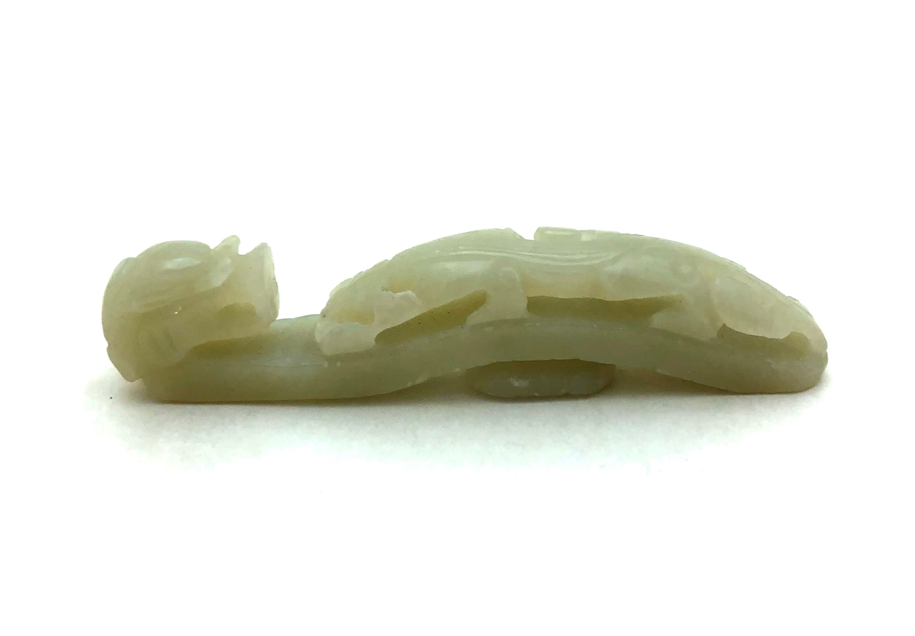 Antique Chinese Jade "Dragon" Belt Buckle | Garment Hook