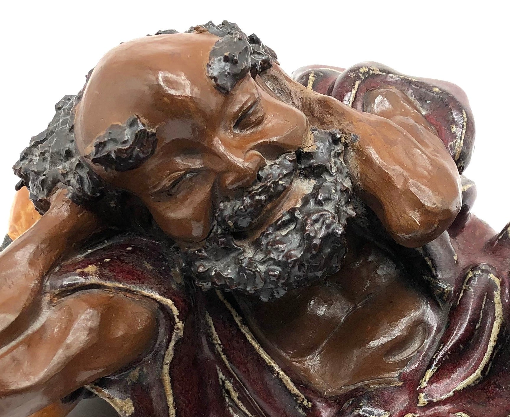 Antique Chinese Republic Shiwan (Shekwan) Pottery | Daoist Immortal | Li Tie Guai | Signed Pan Yushu