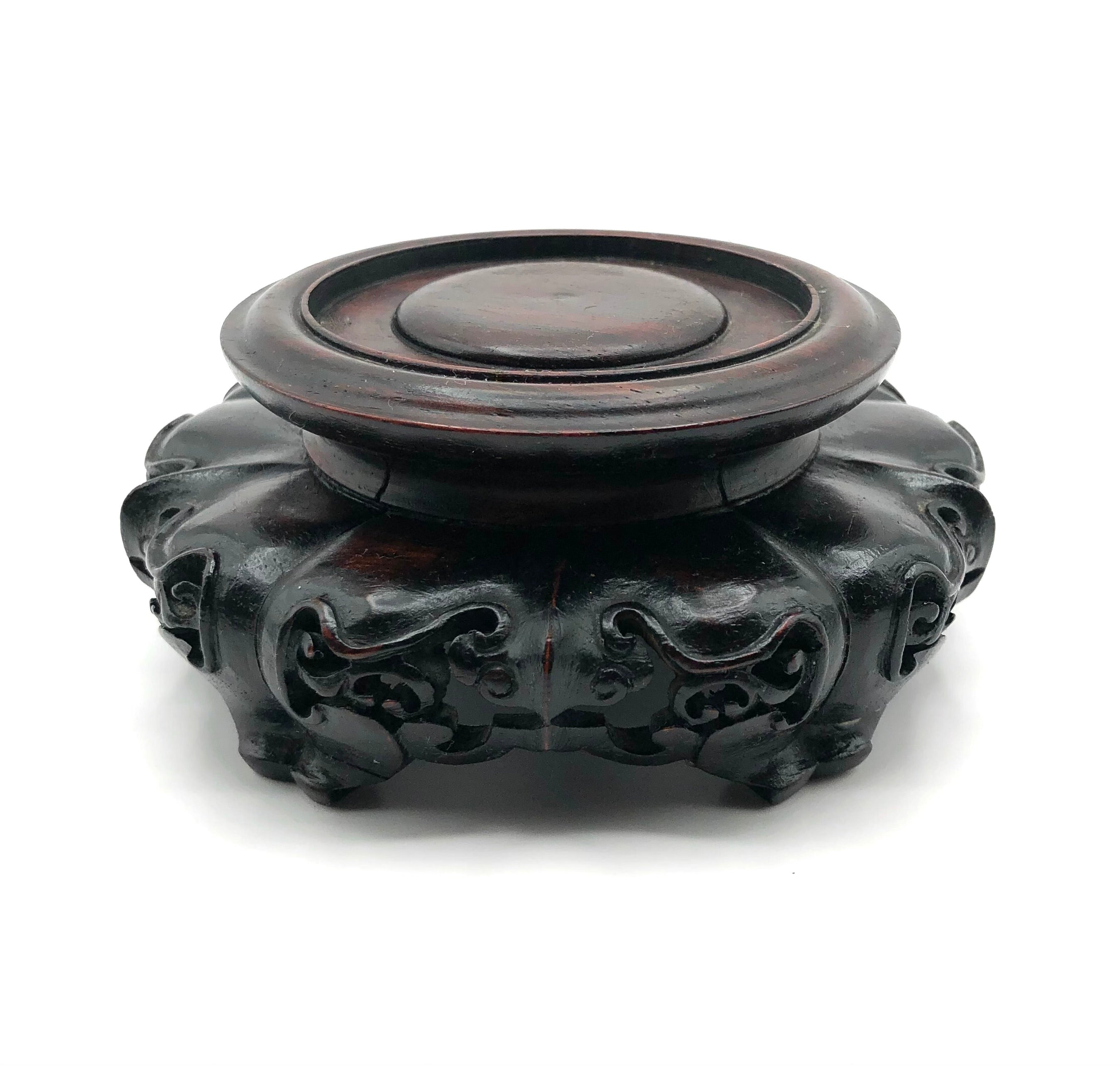 Antique Chinese Rosewood Hand-carved Huanghuali Wood Stand | Fine Art display Stand