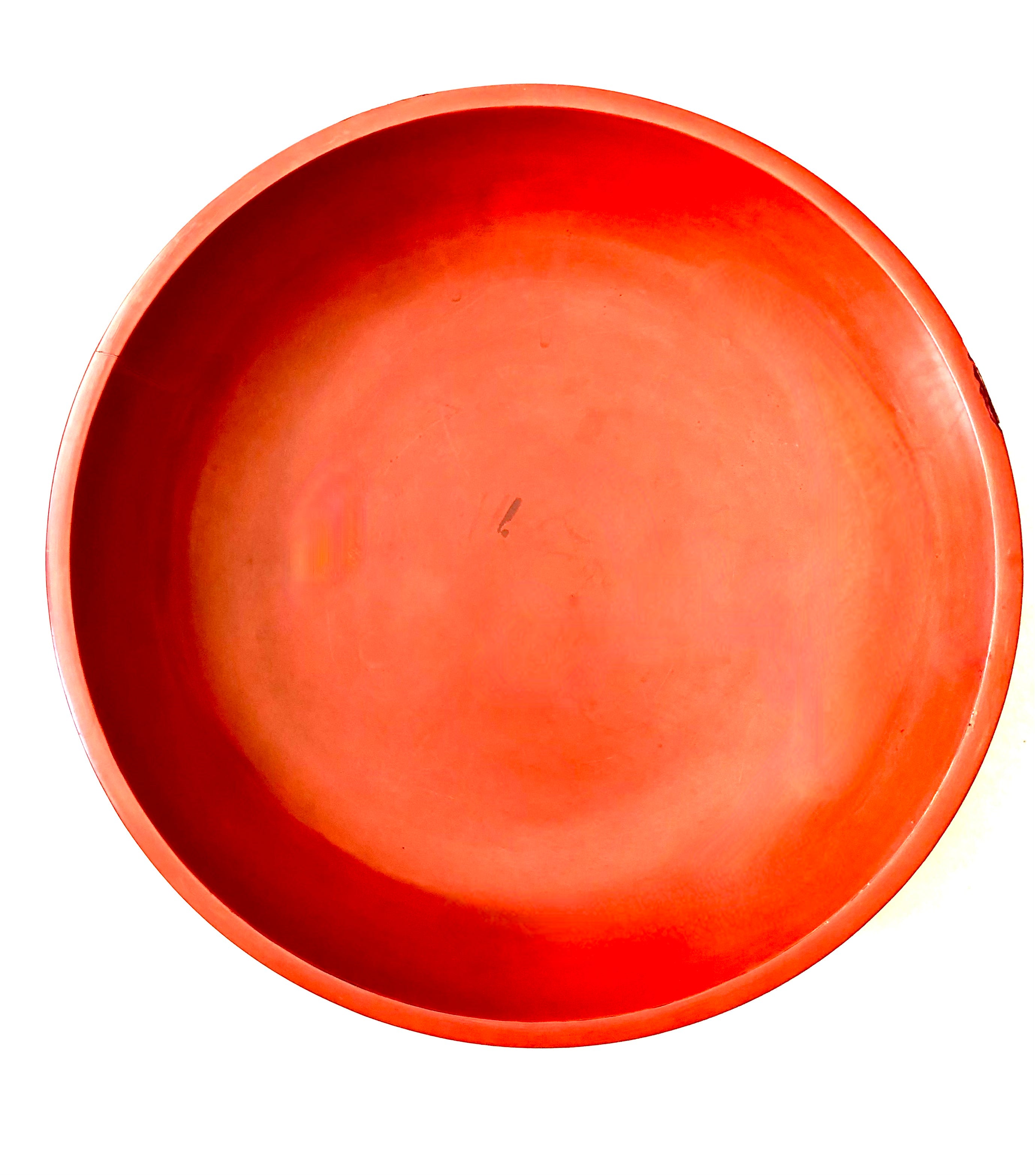 Antique Japanese Negoro-nuri Lacquer Buddhist Ritual Wash Basin ‘Ashitsuki-darai’