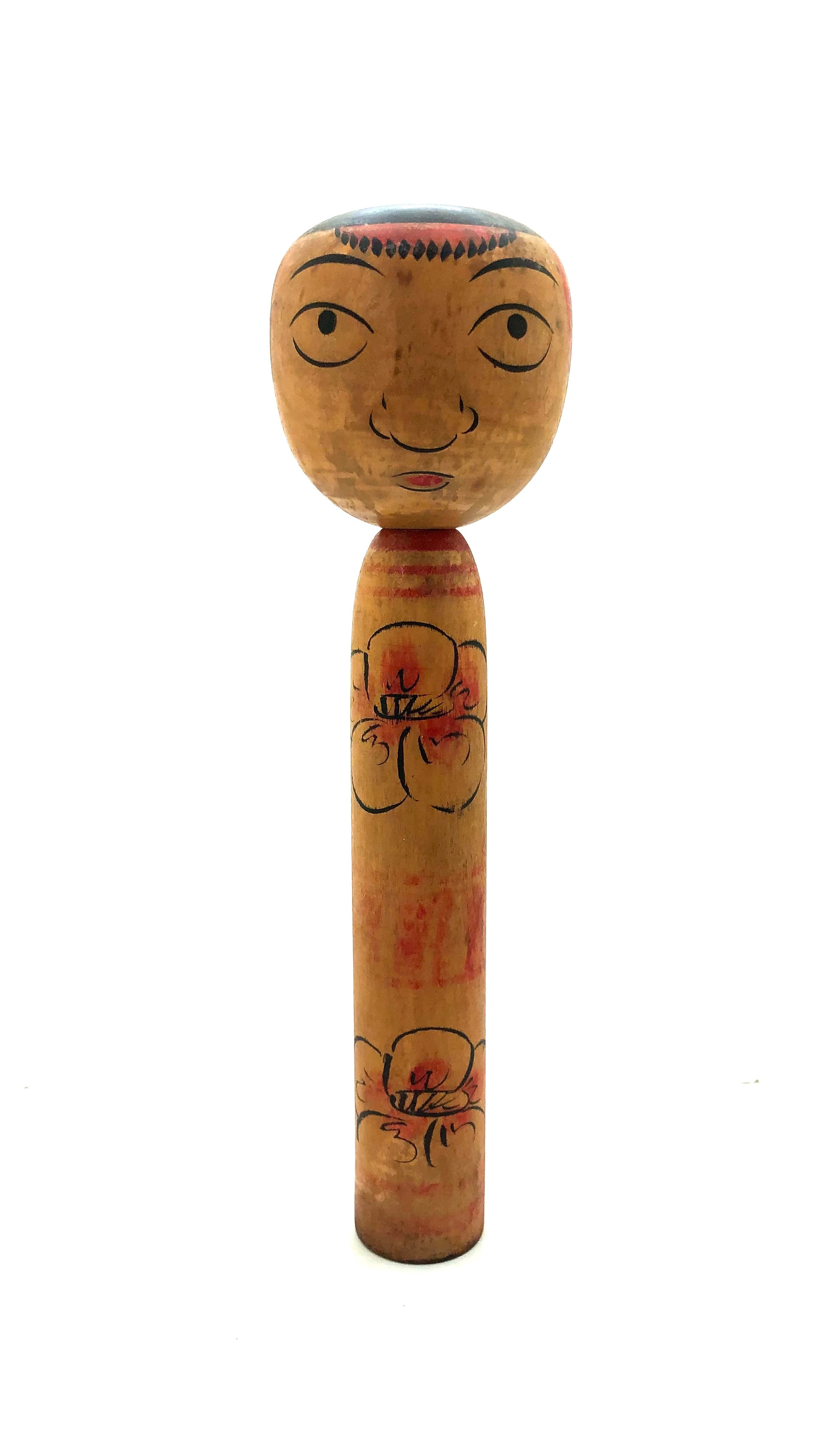 Antique Japanese Traditional (‘Takobozu’), Nakanosawa Kokeshi by Grand Master Iwamoto Yoshizou