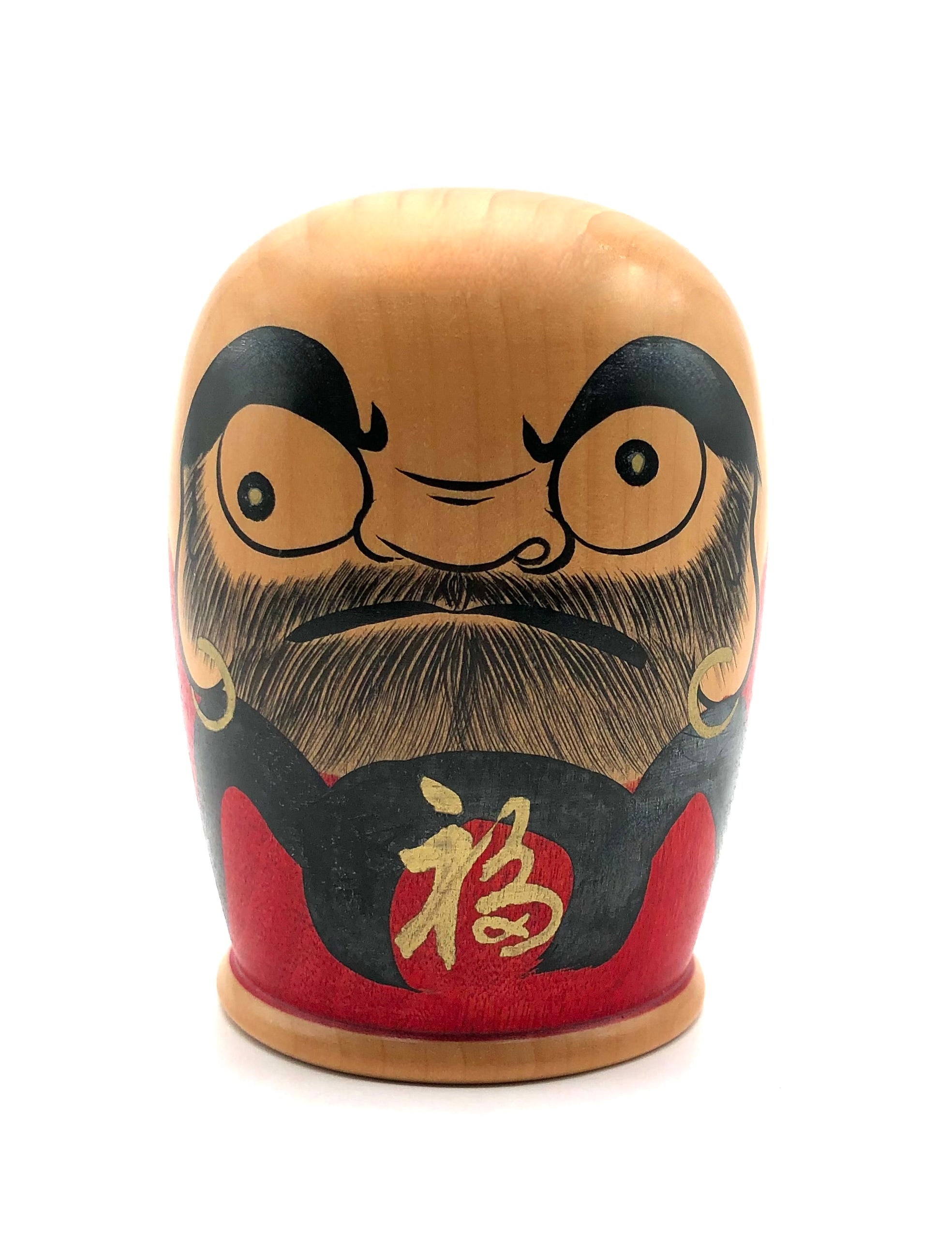 “Daruma | Bodhidharma” Wood Figure | Sony Competition Winner by Yusa Fukuju (b.1930-)