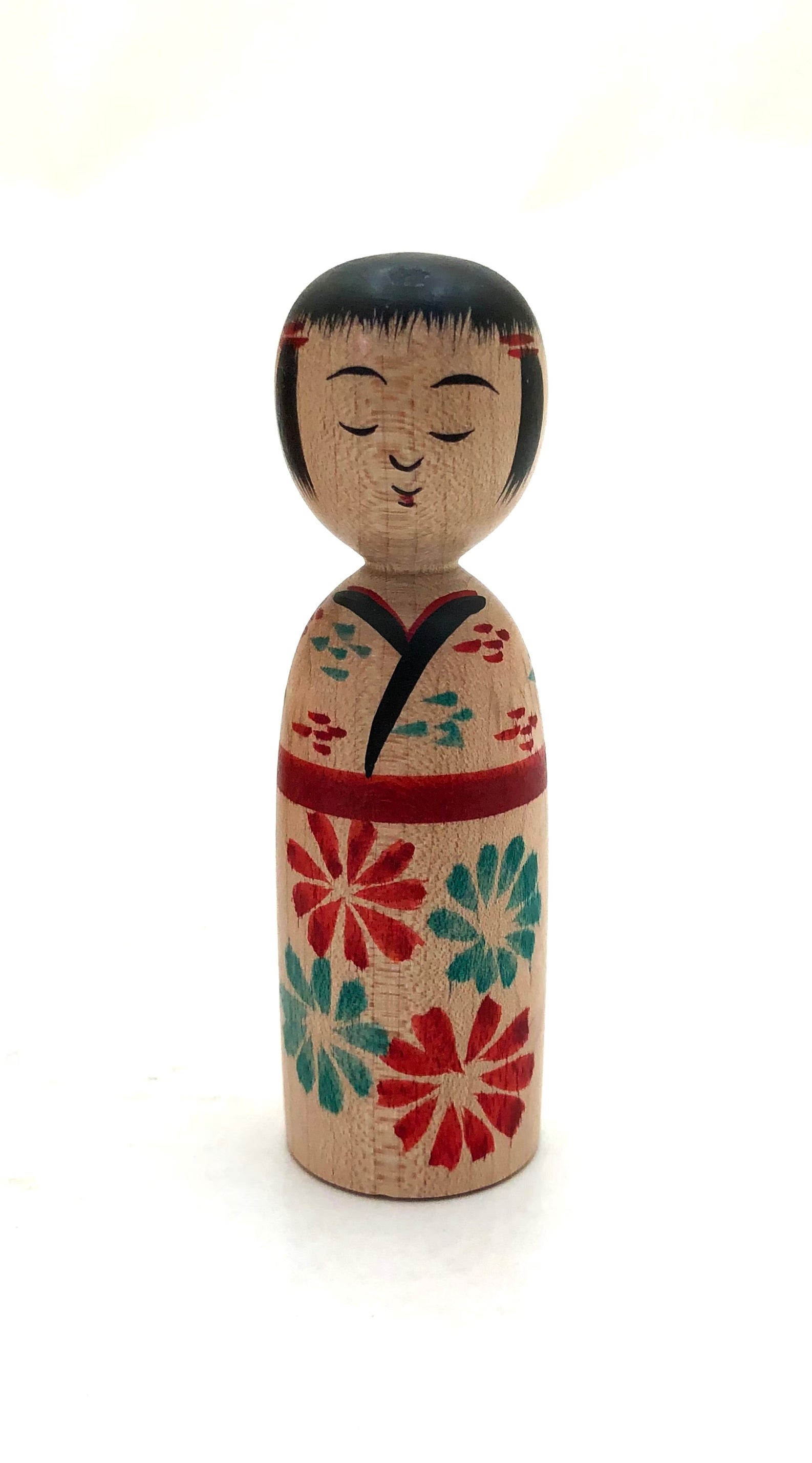 Unusual Japanese Kijiyama Kokeshi Container with Child by Takahashi, Yuji