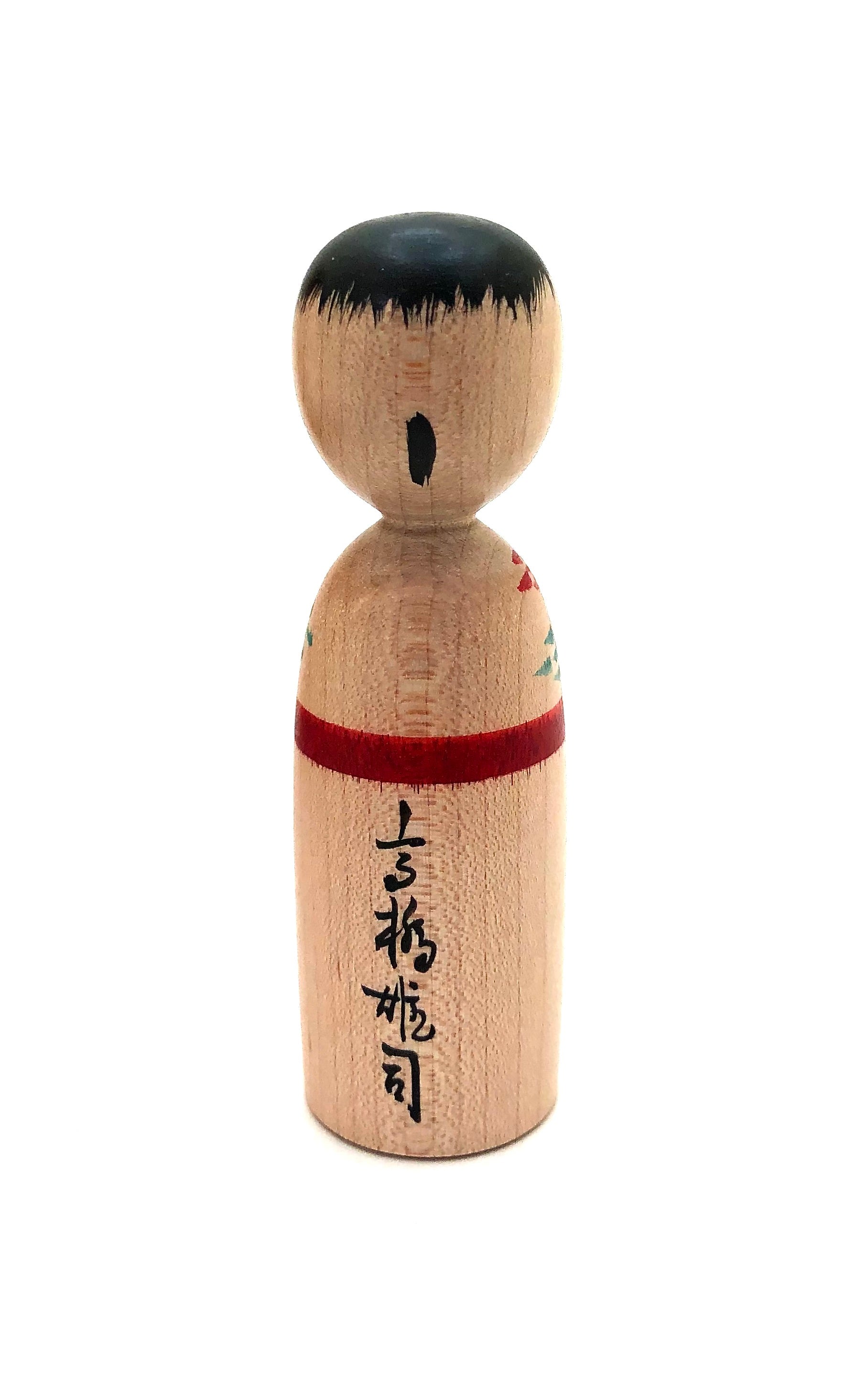 Unusual Japanese Kijiyama Kokeshi Container with Child by Takahashi, Yuji