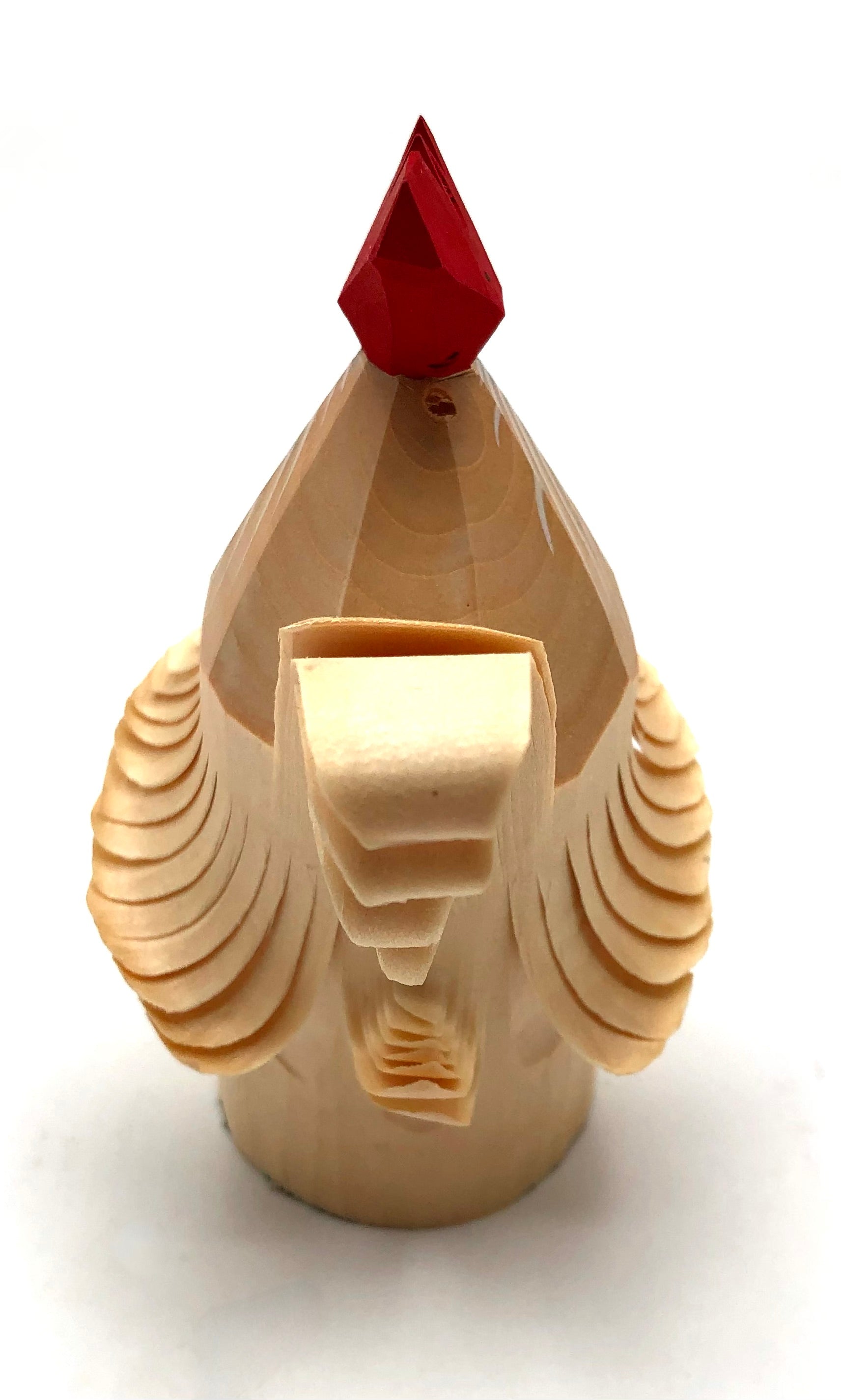 Japanese Sasano-bori Rooster Wood carving - Onagadori Rooster Yonezawa City