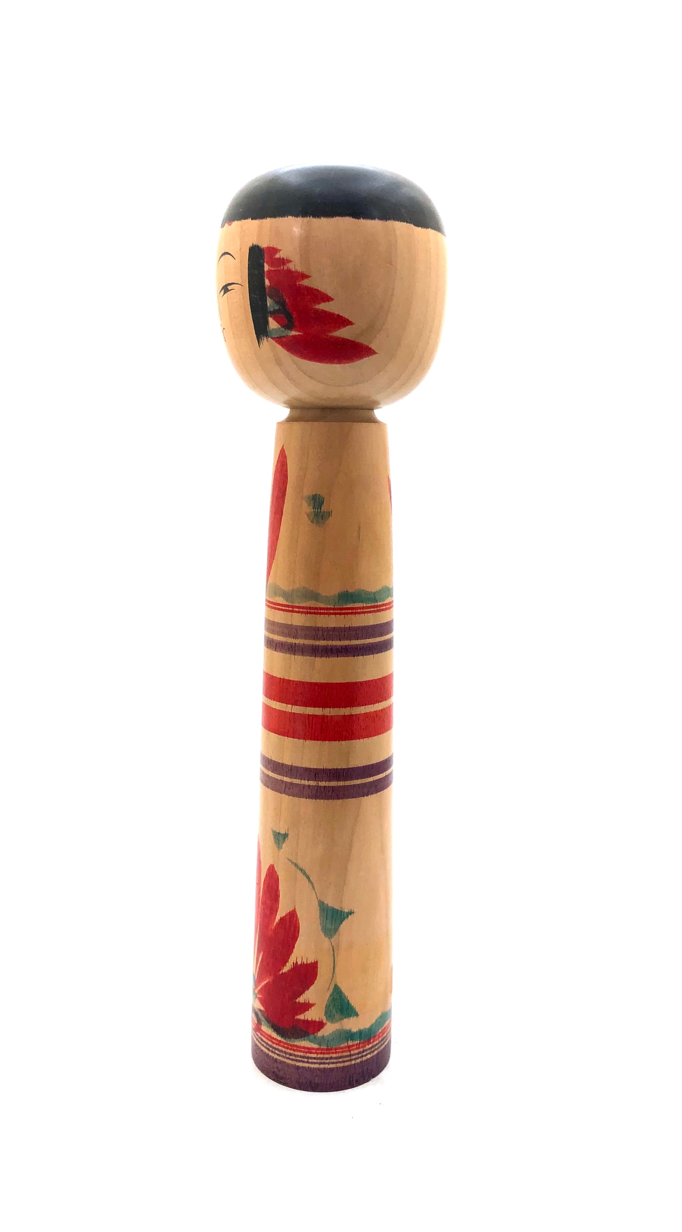 Unusual Japanese ‘Rattler’ Yajirou Kokeshi by Niiyama, Keimi (b.1925)