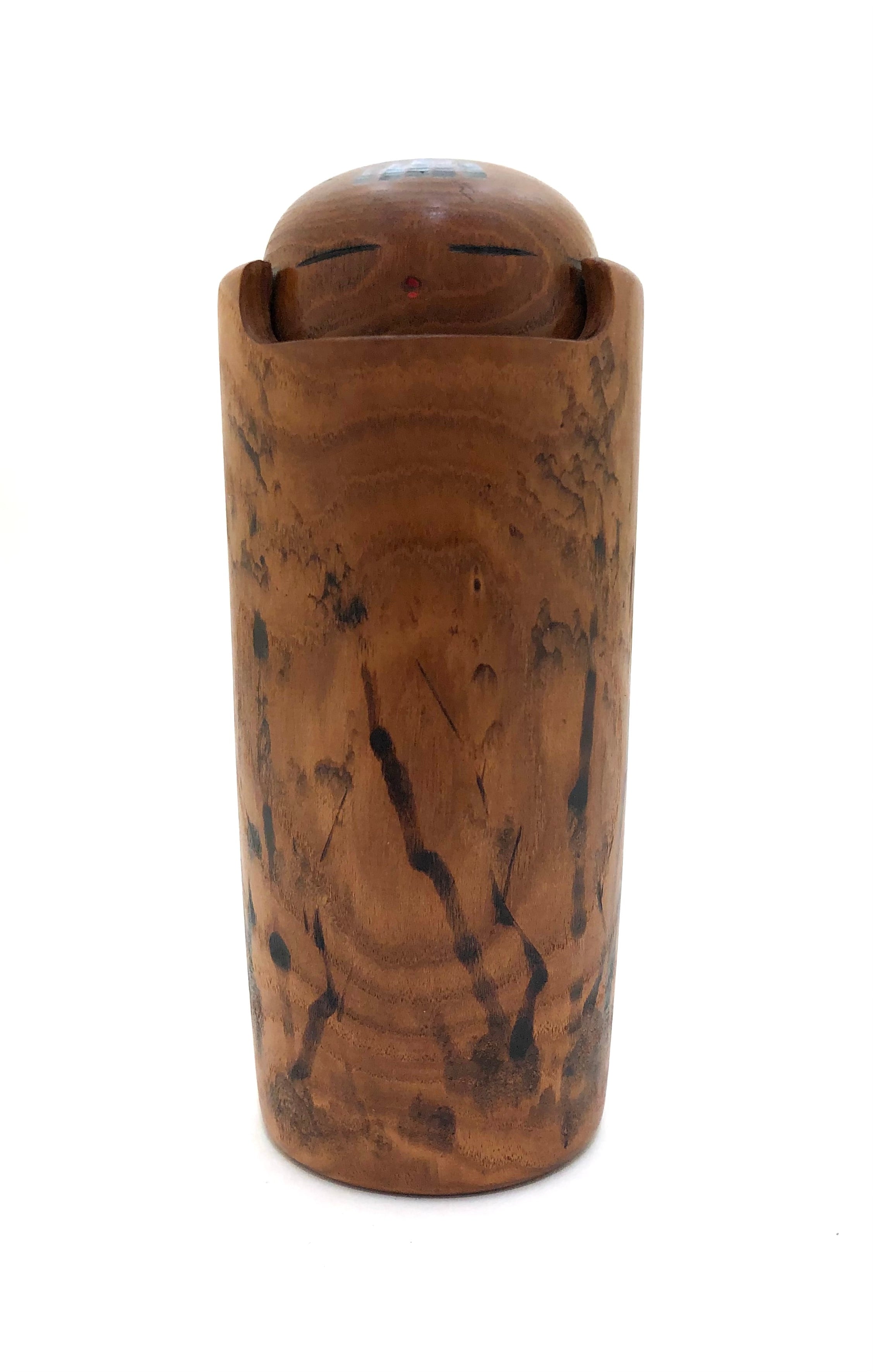 Vintage Japanese Sosaku Kokeshi Entitled: “Kiwi no Komorebi | Sunlight through Trees” by Miyajima Muhitsu