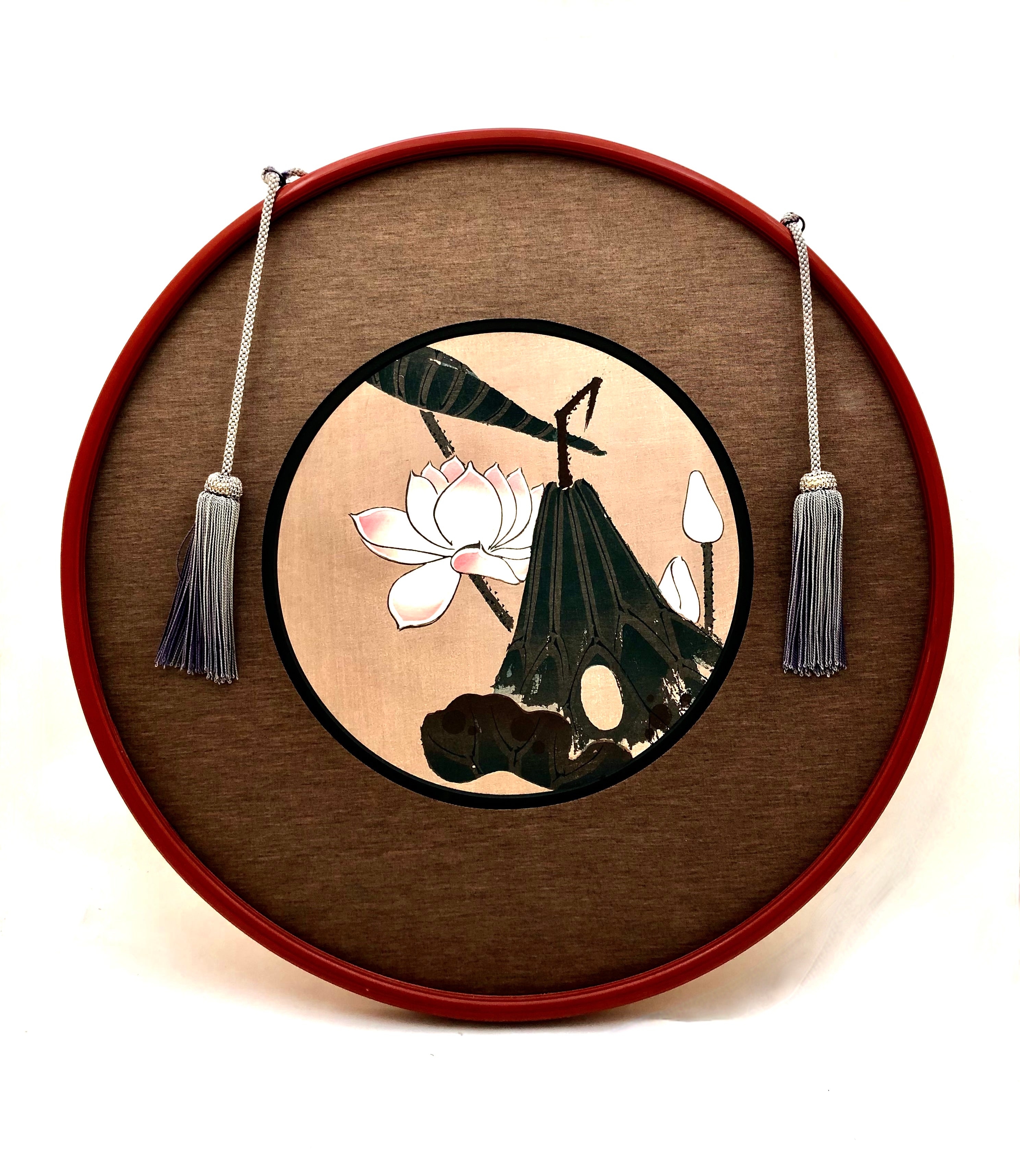 Vintage Japanese Woodblock Print Framed, entitled: Lotus (Hasu) by Itō Jakuchū