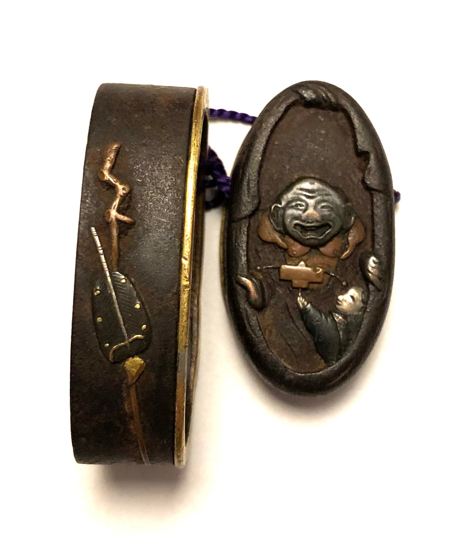 Antique Original Japanese Fuchi Kashira for Samurai Swords | Sword Restoration Fittings | Reimagined Jewelry