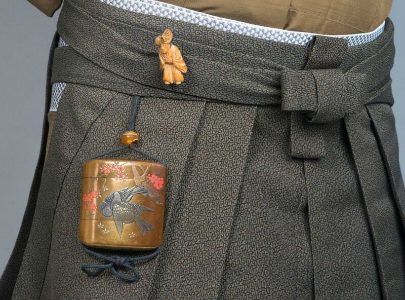 Antique Japanese Calabash, Natural Gourd (Hyōtan) Sagemono