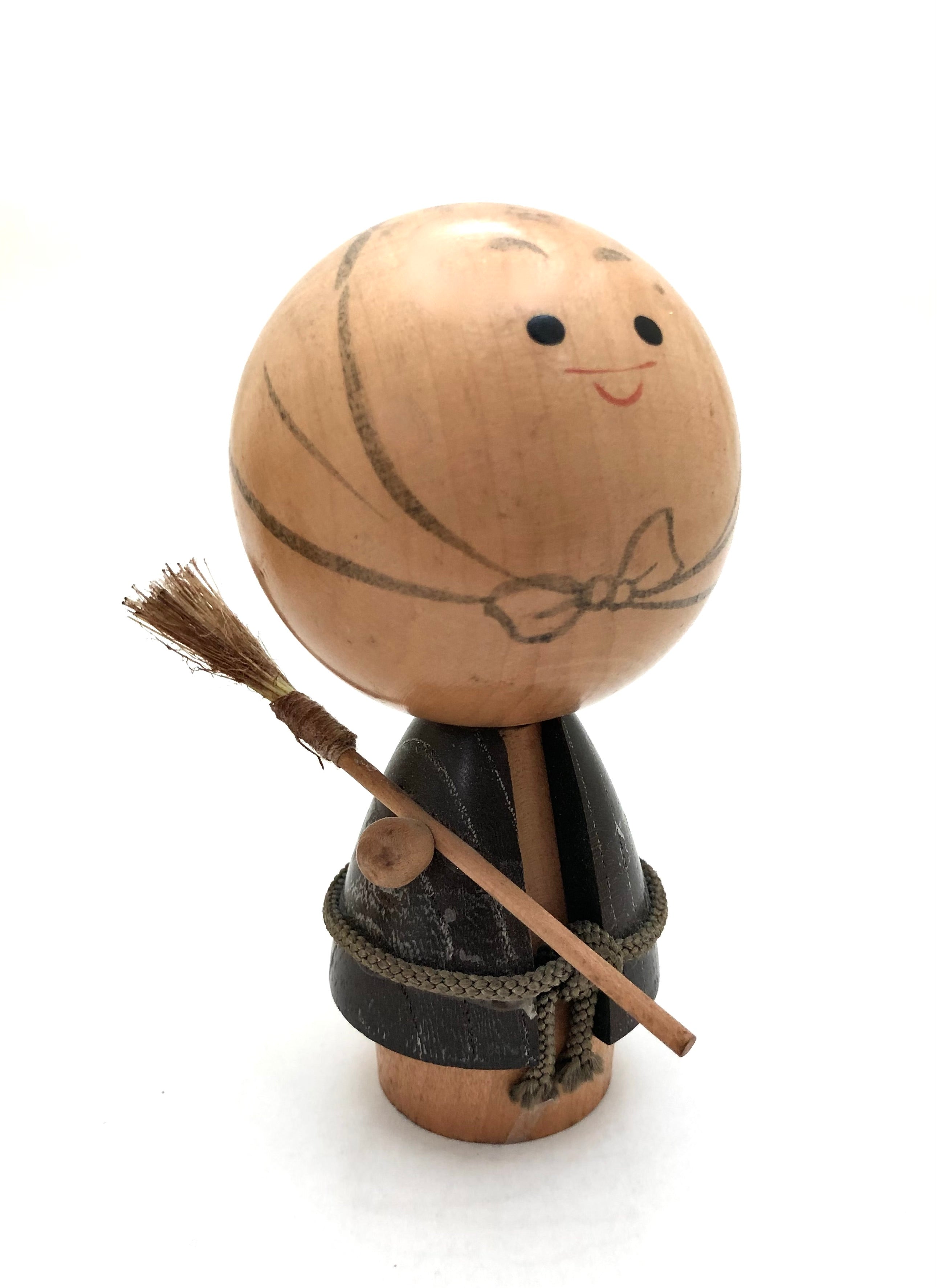 Vintage Japanese Sosaku Kokeshi entitled: “Kodomo no Noka | Farm Workers” by Kato, Koumei