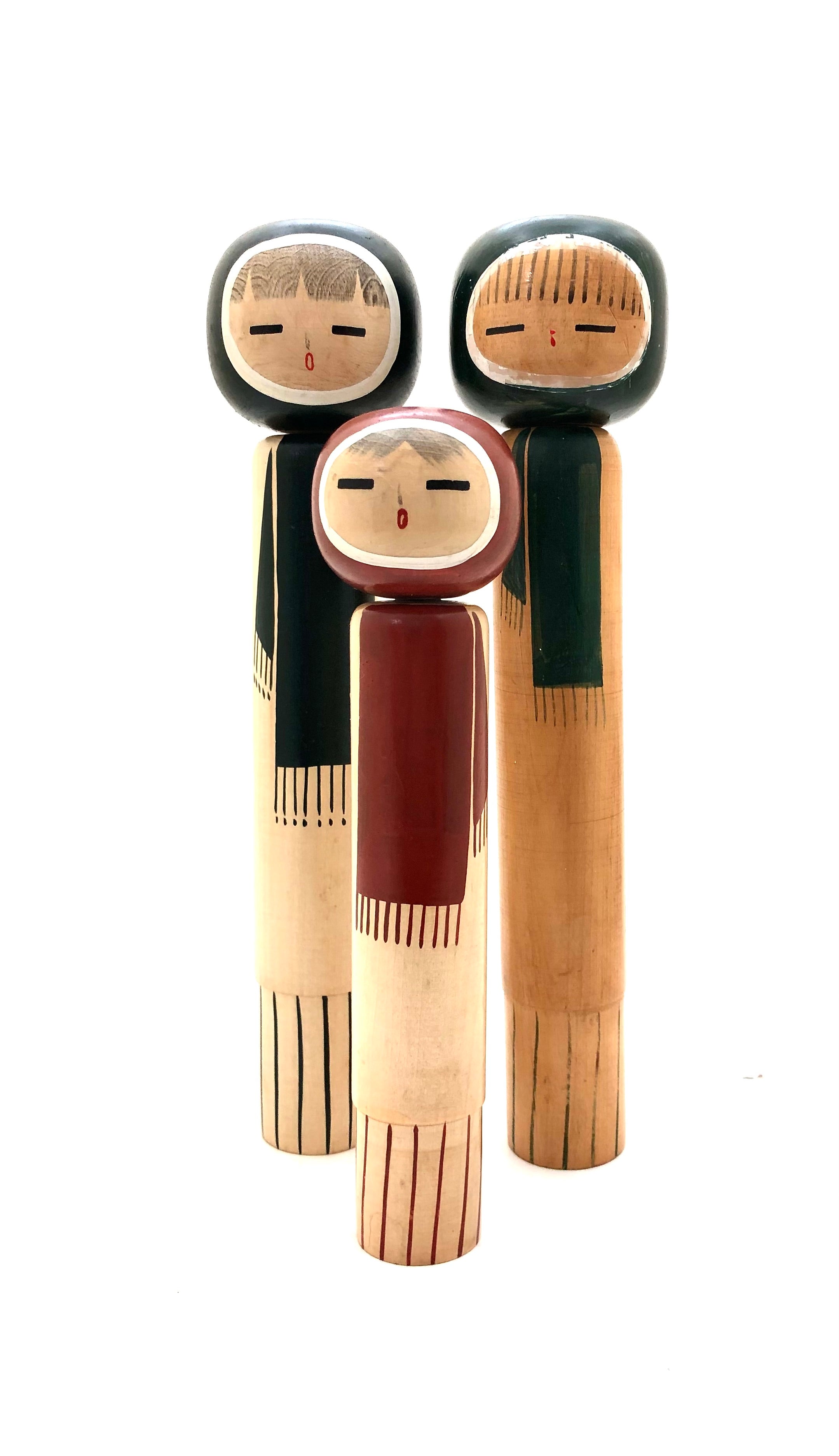 Vintage Japanese Sosaku Kokeshi entitled: “Kitakae | North Wind” by Shouzan, Shido