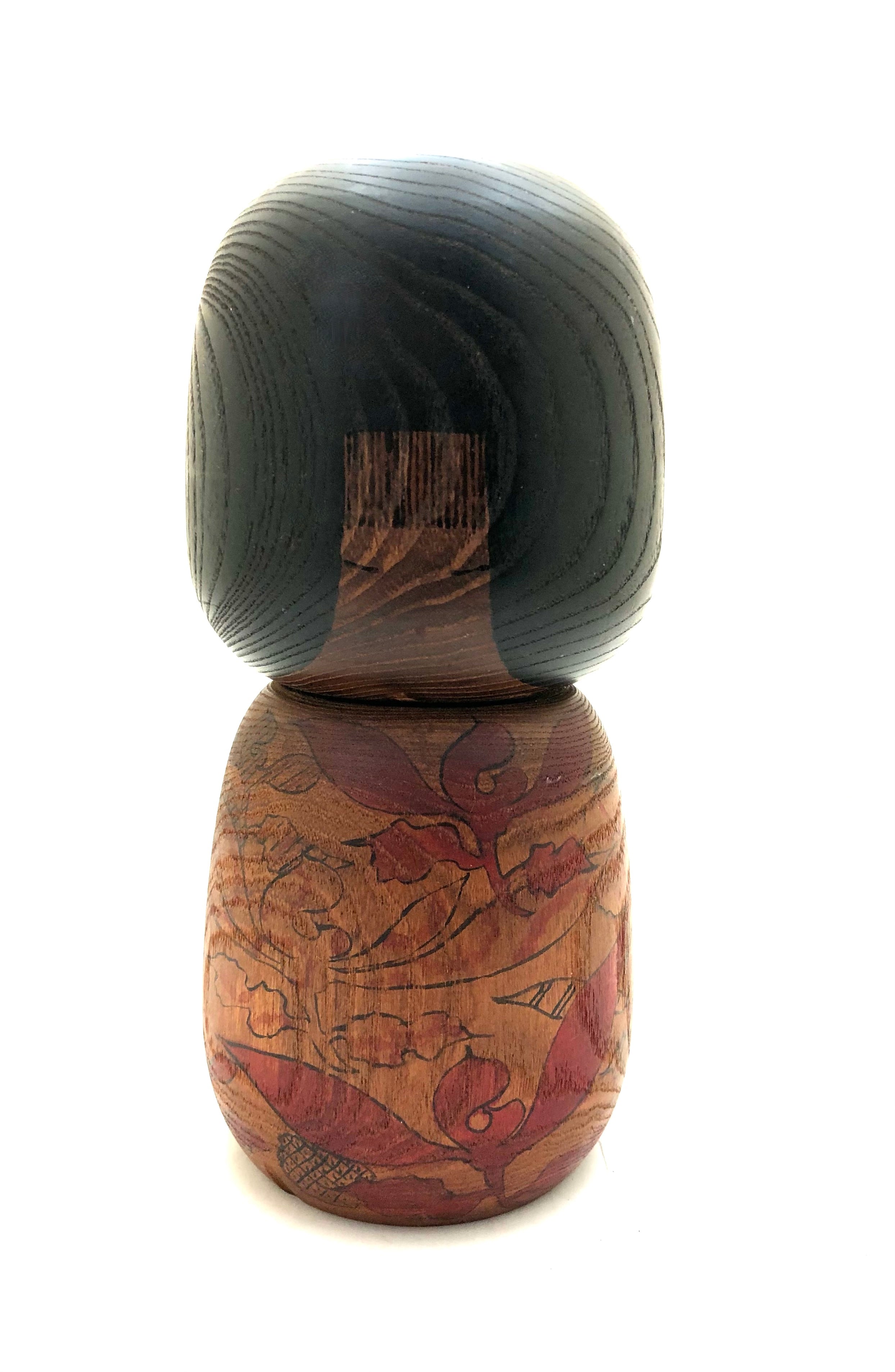 Japanese Exclusive Vintage Sosaku Kokeshi by Hideo Ishihara - Hanako (Flower Child) | Rare and Historically Significant