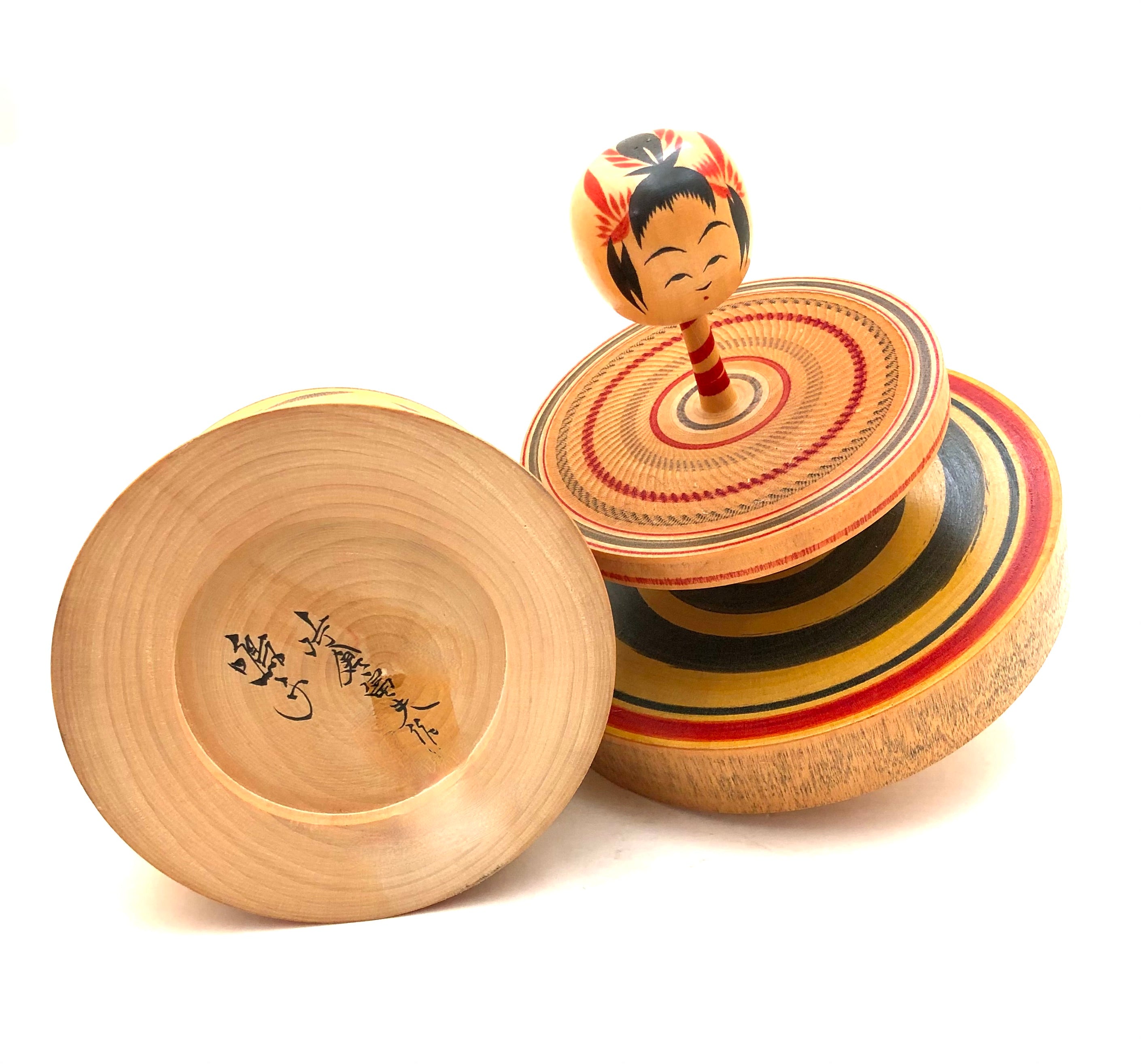 Traditional Japanese Vintage Narugo Spinning Top | Koma Competition Award by Katakura, Tomio