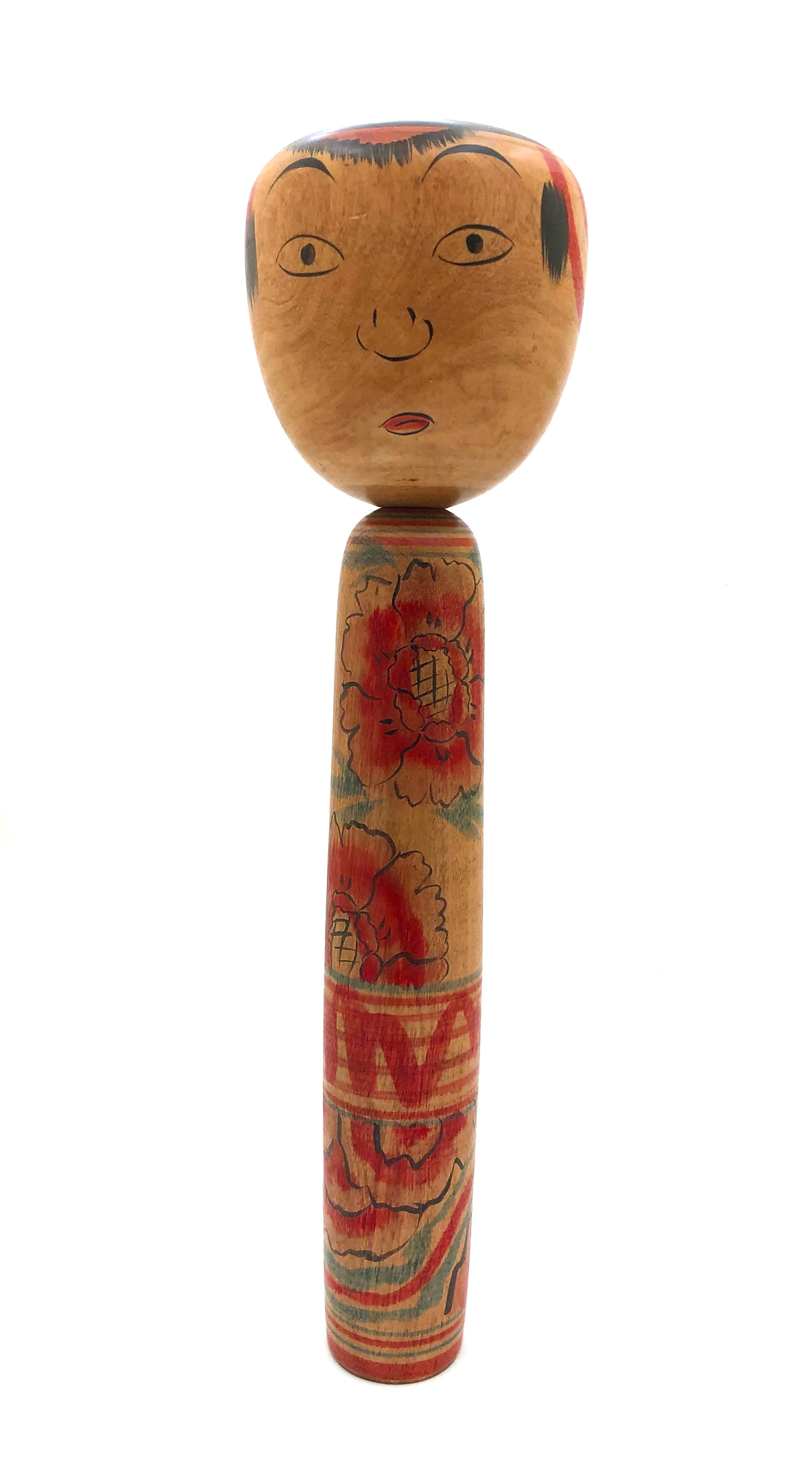 Vintage Traditional Nakanosowa Takobozu Kokeshi by Master Fumio, Kakizaki (1947-)