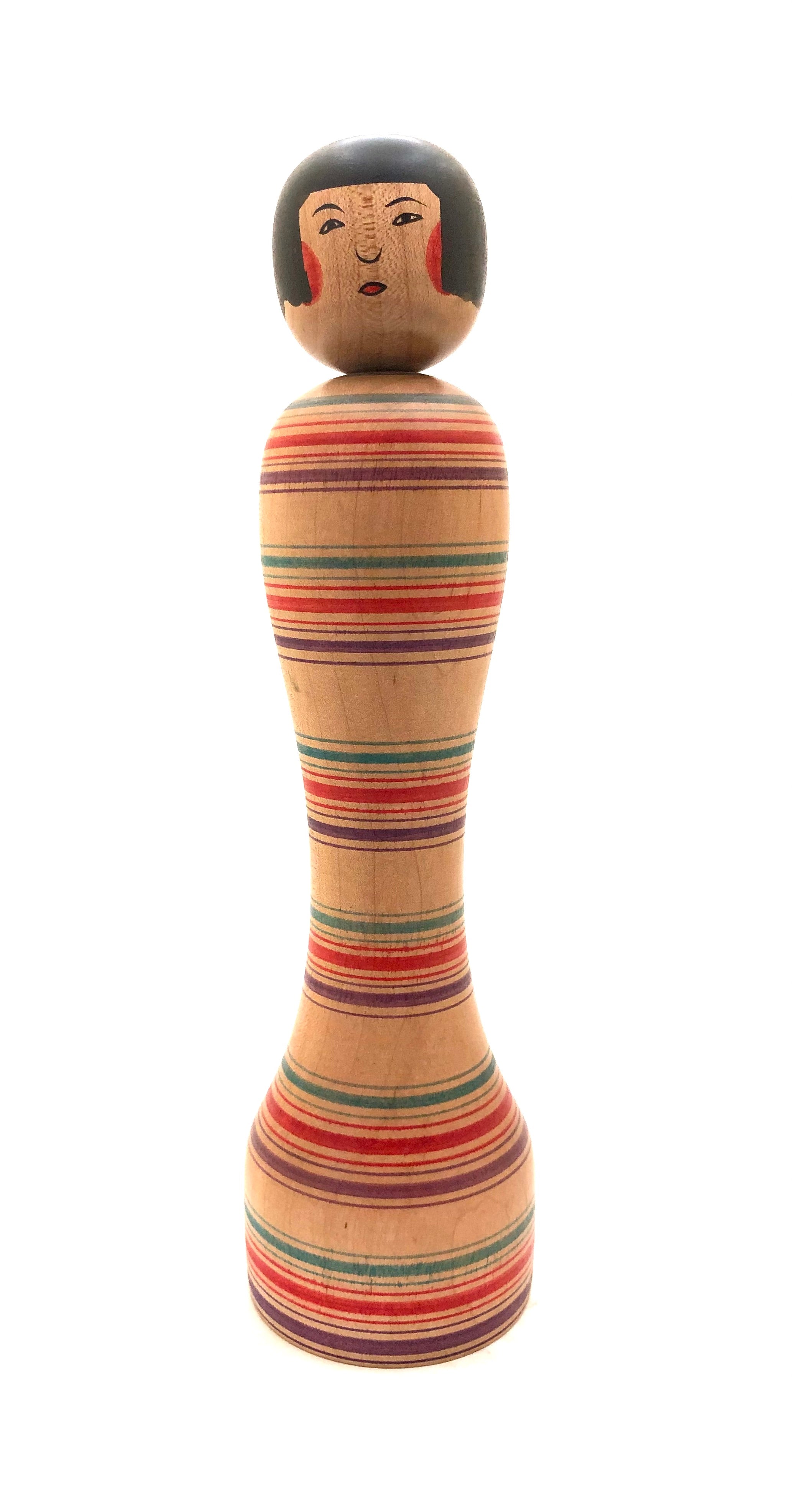 Traditional Vintage, Rare Tsugaru-Kei (‘Nuruyu’) Kokeshi by Moriharu, Kitayama