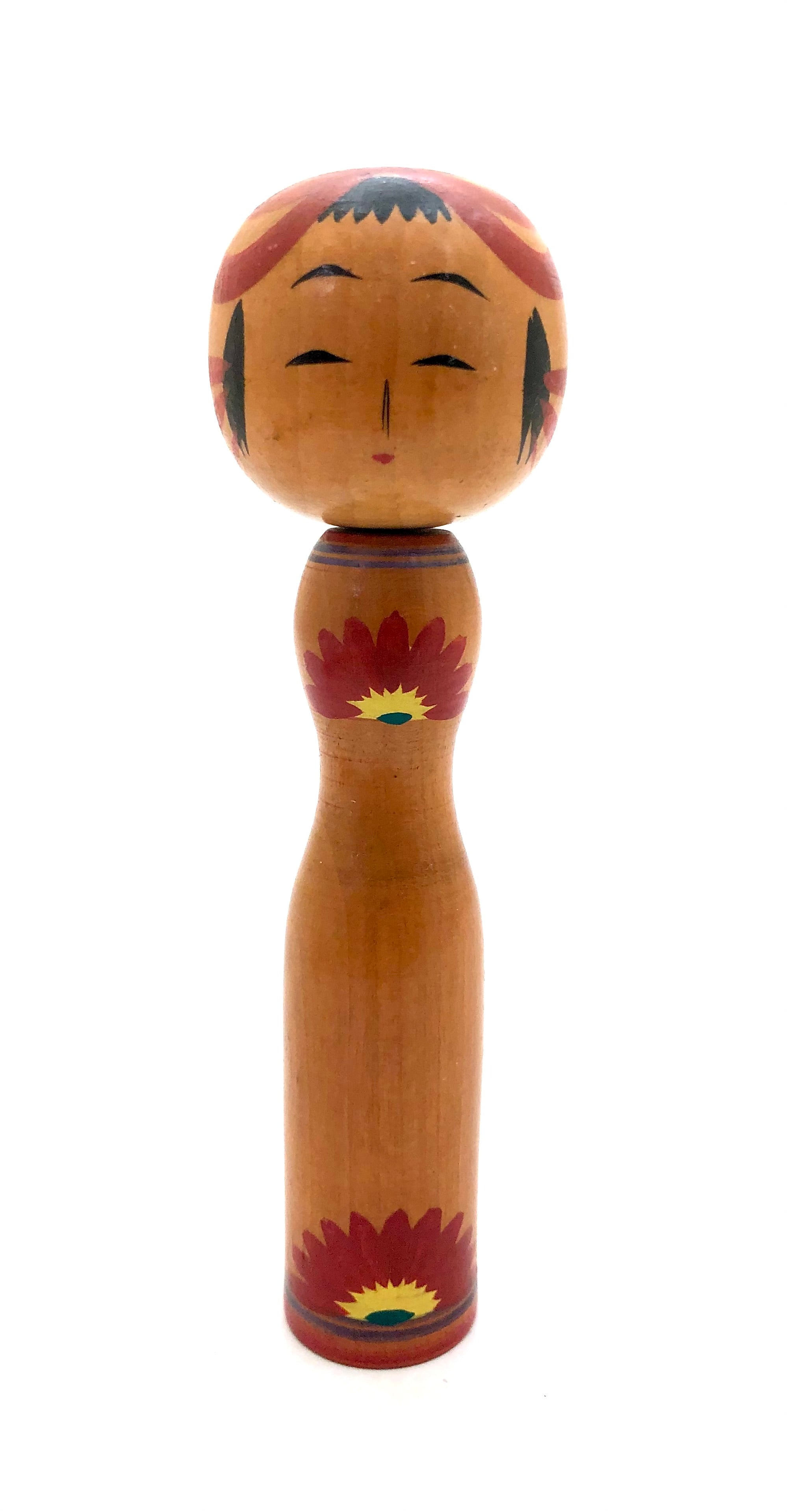 Vintage Traditional Yajirou Kokeshi by Endo Tsutumo