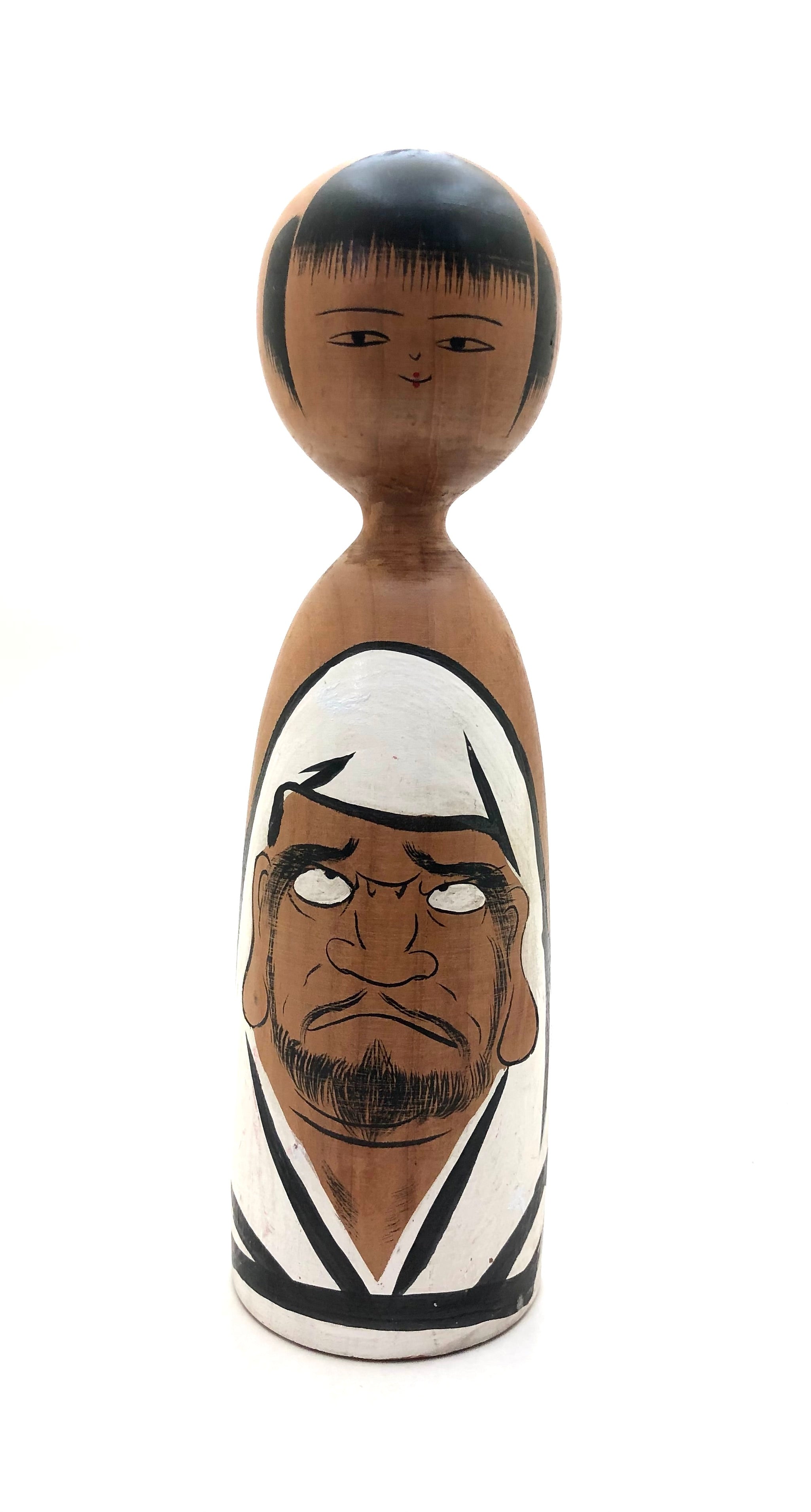 Vintage Sosaku Kokeshi | Transitional Style entitled: “Daruma | Bodhidharma” by Shibuya, Shinraku