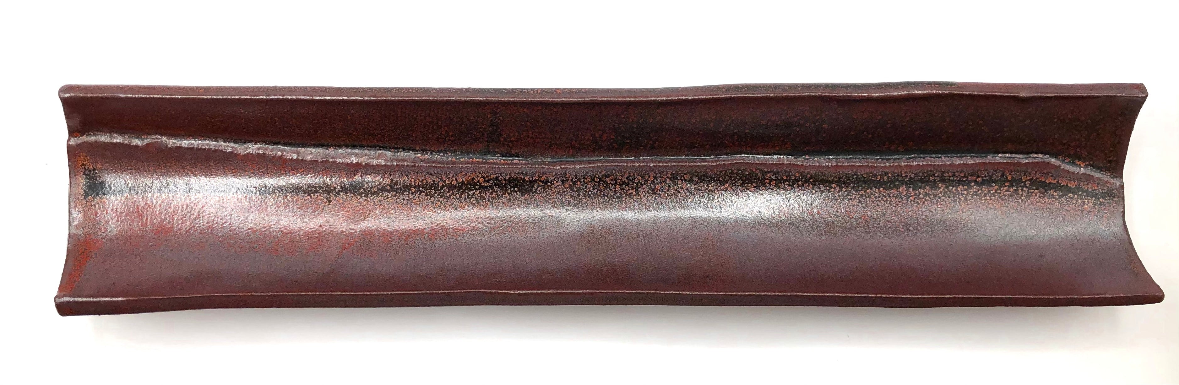 Vintage Japanese Iga-yaki Rectangular Concave Tray entitled: “Dragon Spirit” by Ryusei Arita