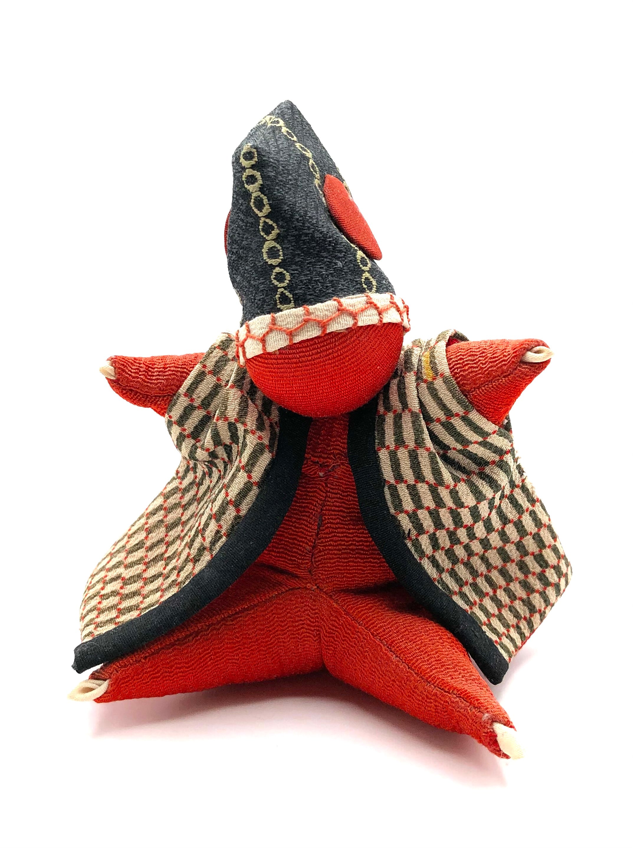 Vintage Japanese Sarubobo | Chirimen Faceless Doll
