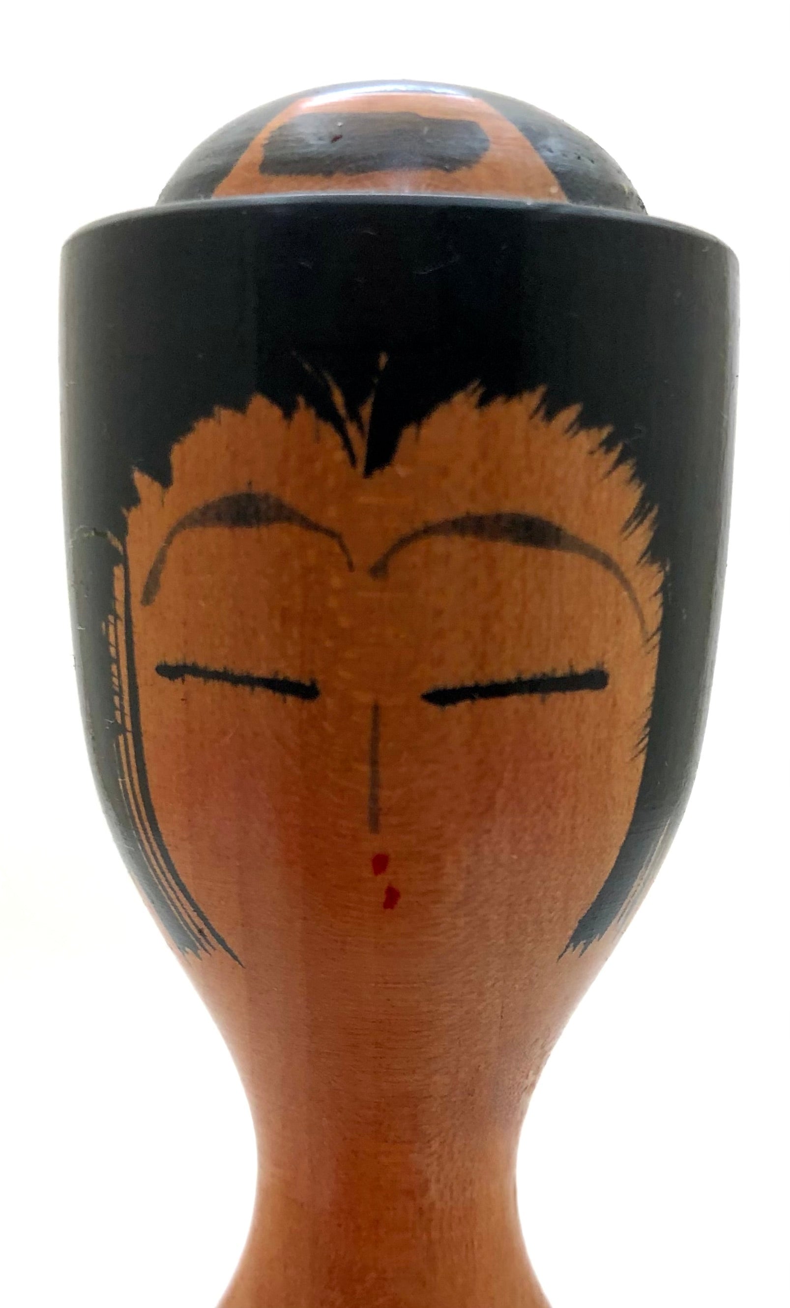 Vintage Japanese Sosaku Kokeshi entitled: “Kasuri | Ikat” by Sato, Bunkichi, 1922-2008