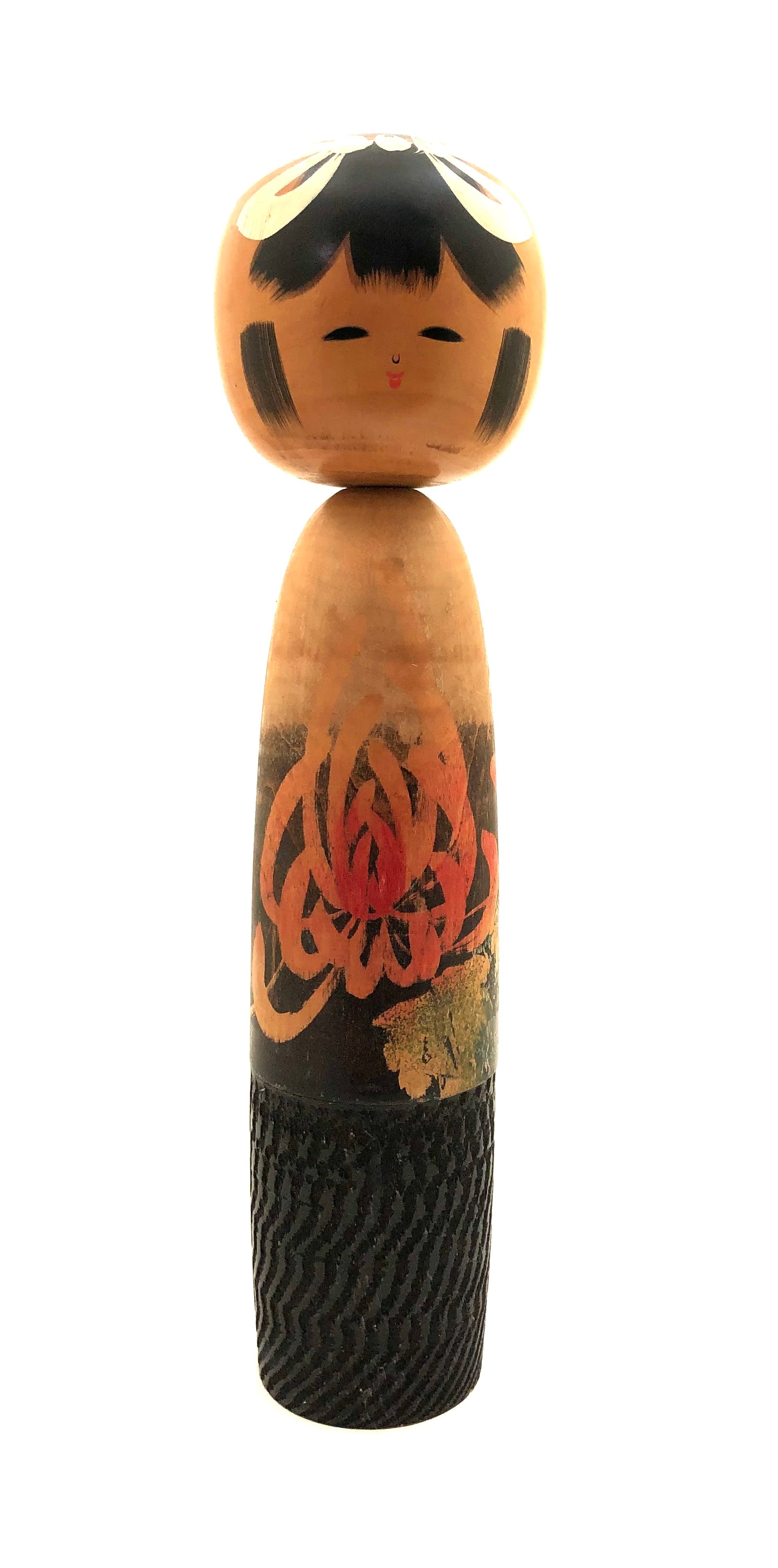 Vintage Japanese  Sosaku Kokeshi entitled: “Kiku | Chrysanthemum” by Sato, Kouson (A.K.A. Kimura)