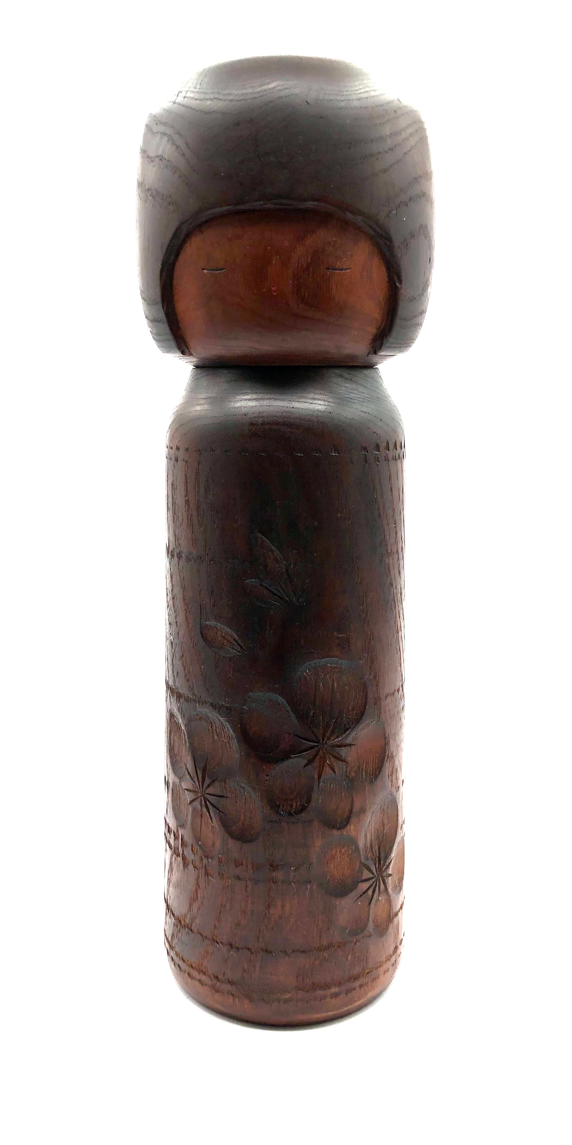 Vintage Japanese Sosaku Kokeshi entitled: “Hanadouji | Little Flower” by Takeda, Masashi (1930-2015)