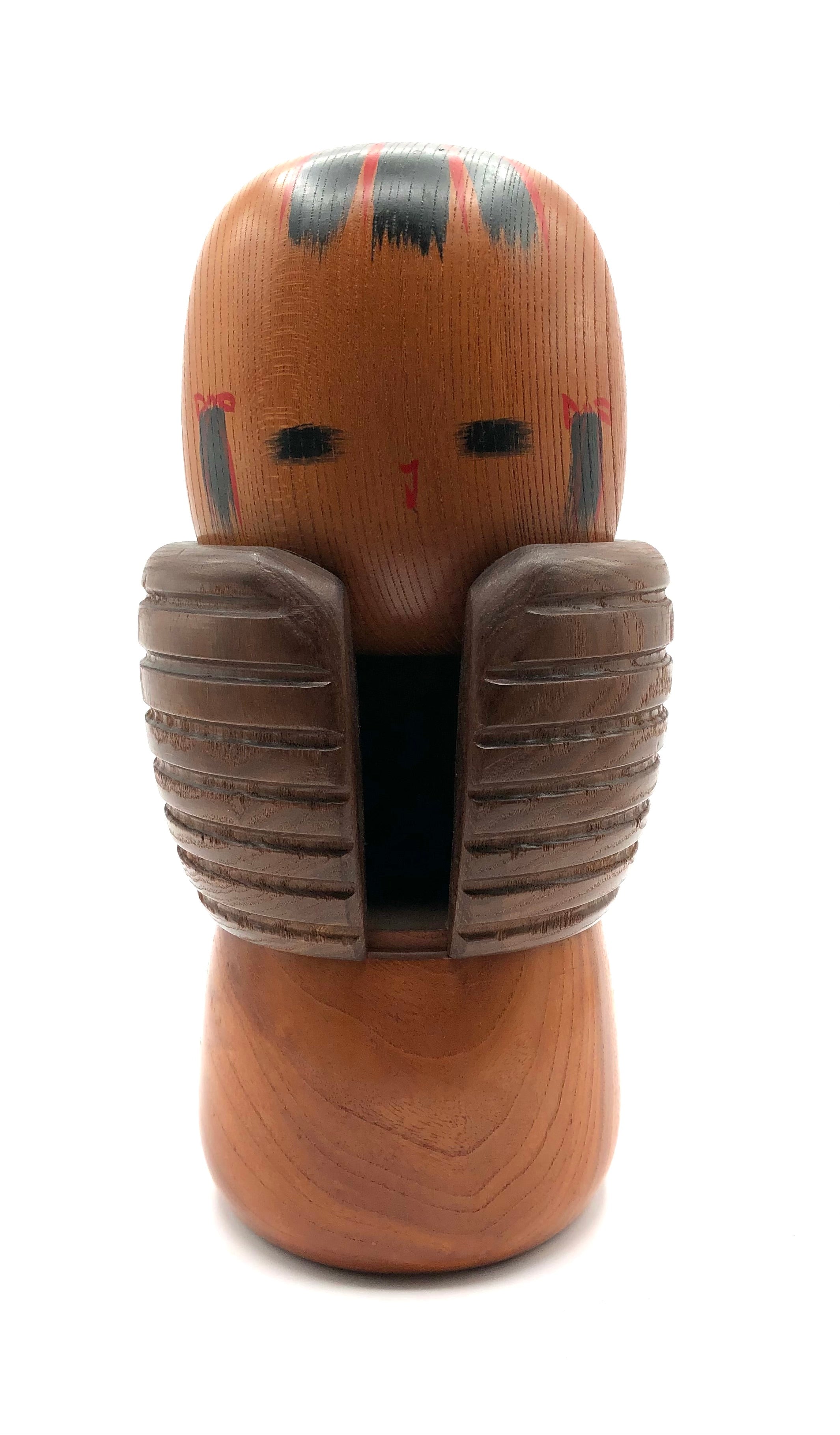 Vintage Japanese Sosaku Kokeshi entitled: “Michi noku | Snów Country” by Aida, Seihou (A.K.A. Harumine) (1926-1998)