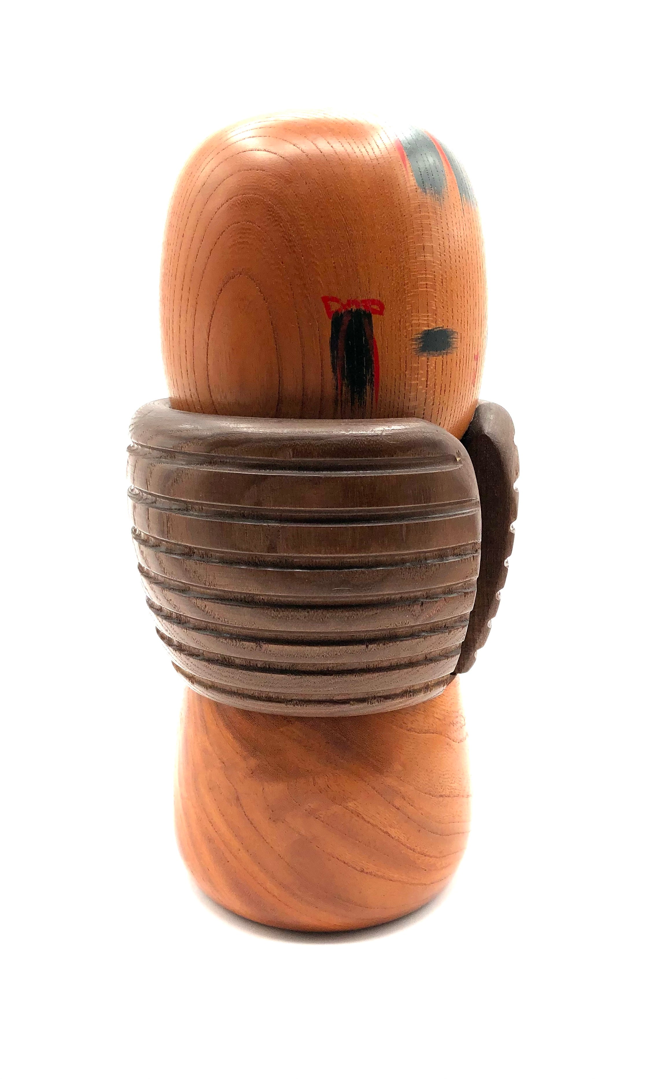 Vintage Japanese Sosaku Kokeshi entitled: “Michi noku | Snów Country” by Aida, Seihou (A.K.A. Harumine) (1926-1998)