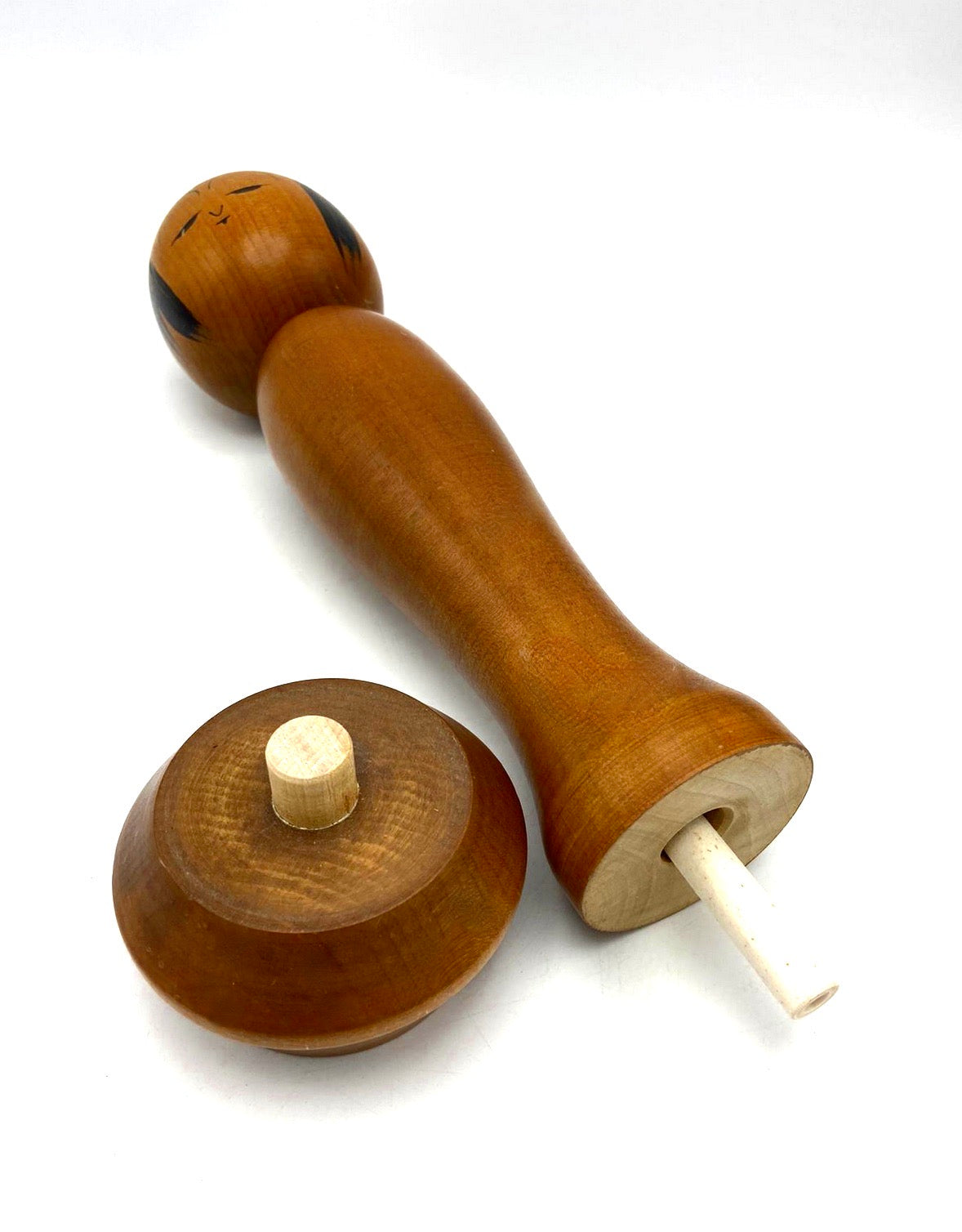Vintage Japanese Sosaku Kokeshi of Bosatsu Kannon by Kato, Kuen (1876-1971)