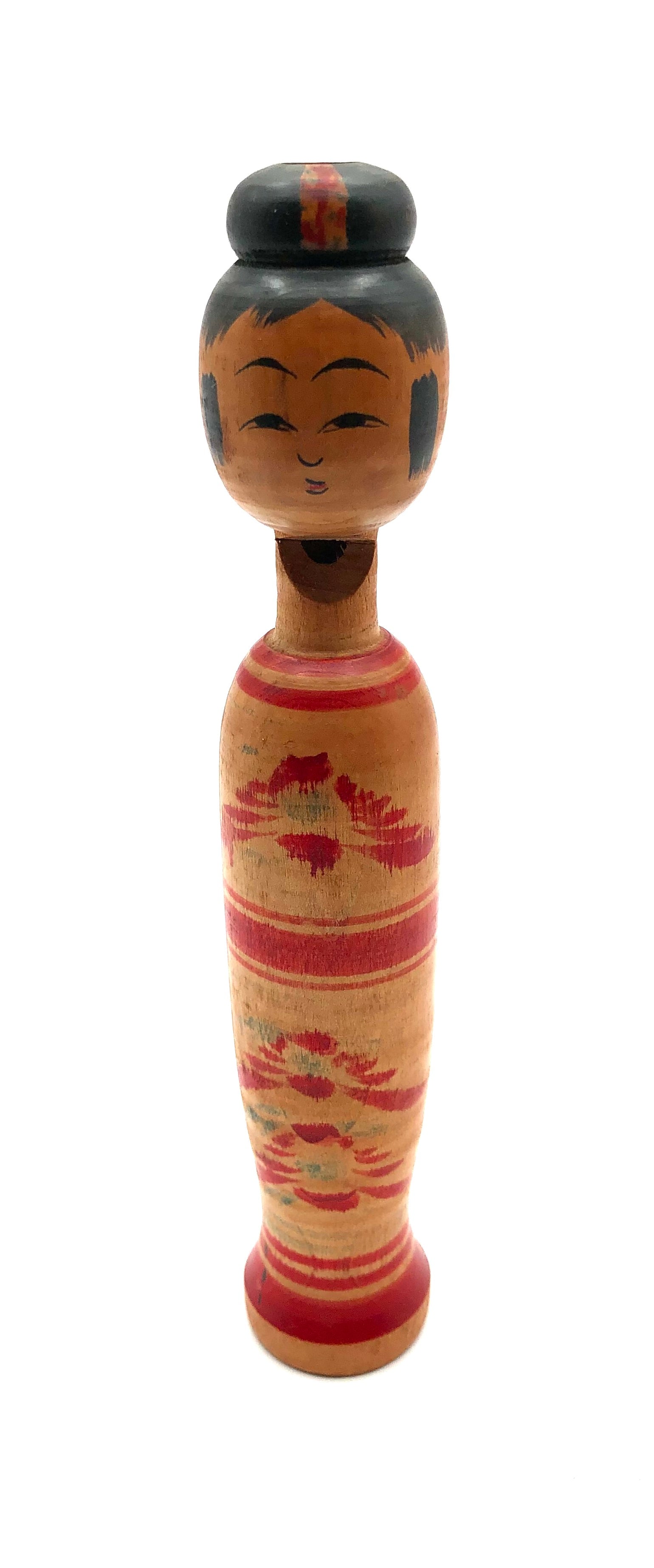 Vintage Japanese Tougatta-kei Kokeshi Whistle by Sato, Ushizo (1889-1986)
