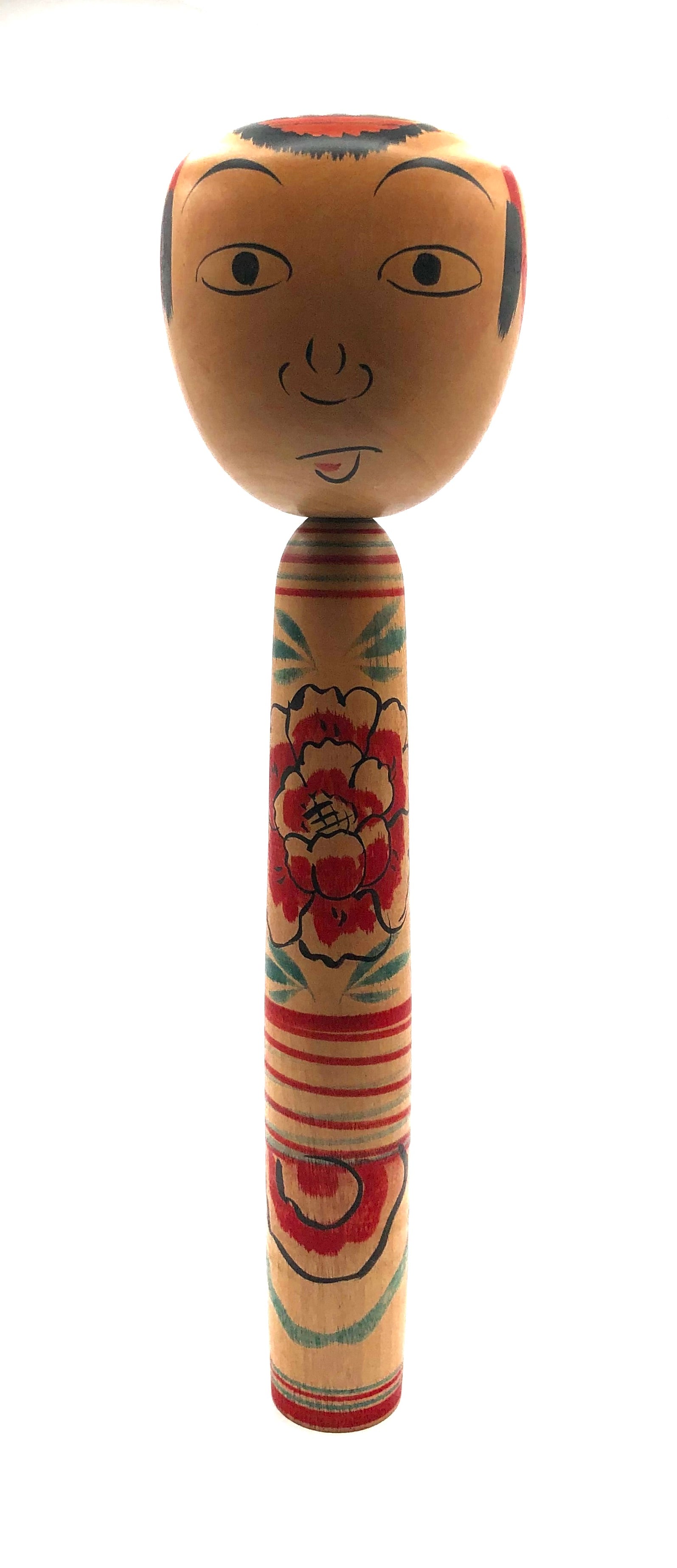 Vintage Japanese Traditional Nakanosawa Kokeshi “Takobozu” by Fumio, Kakizaki (1947-)
