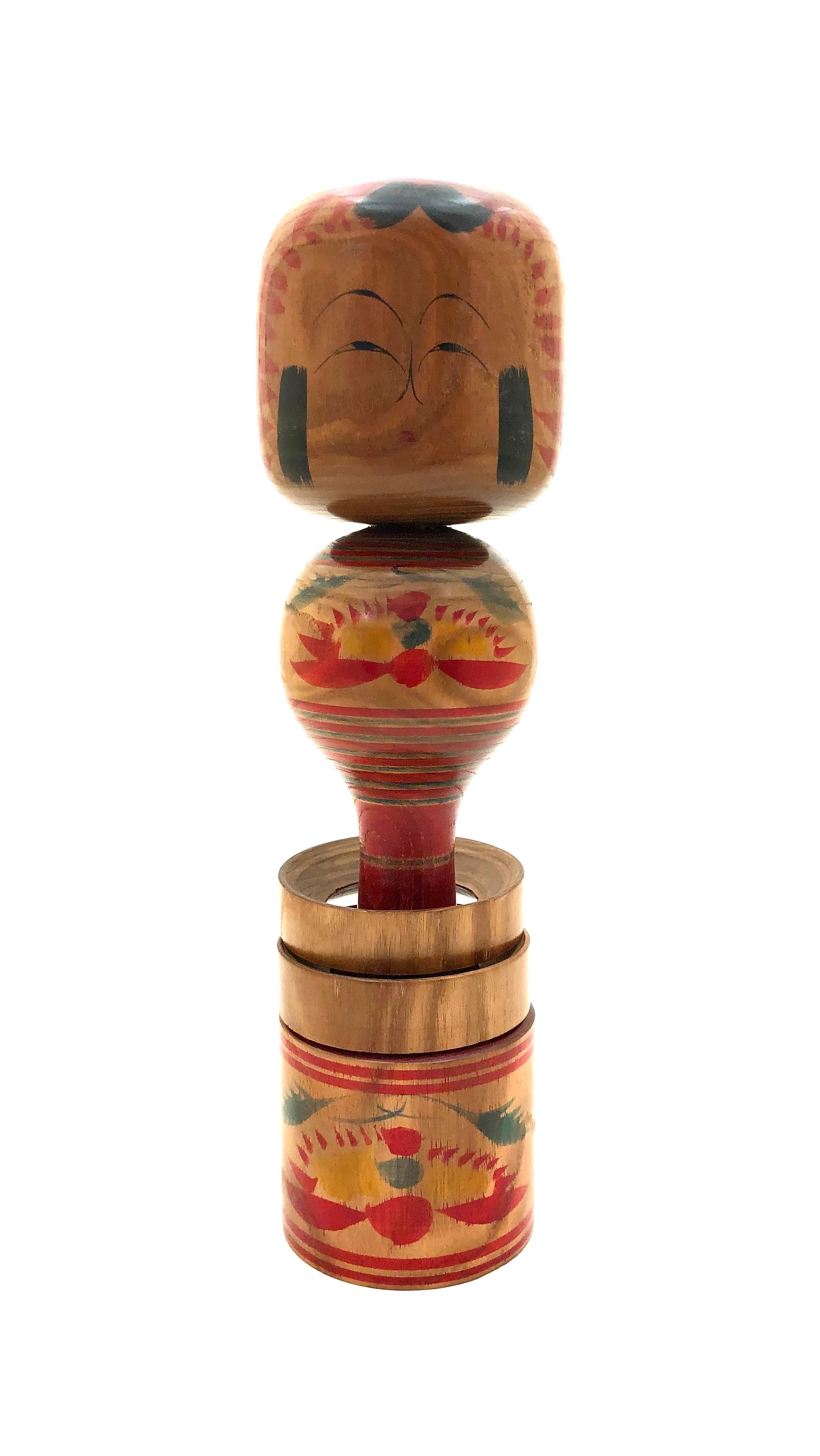 Vintage Japanese Traditional Tougatta Kokeshi by Nagao, Masayoshi