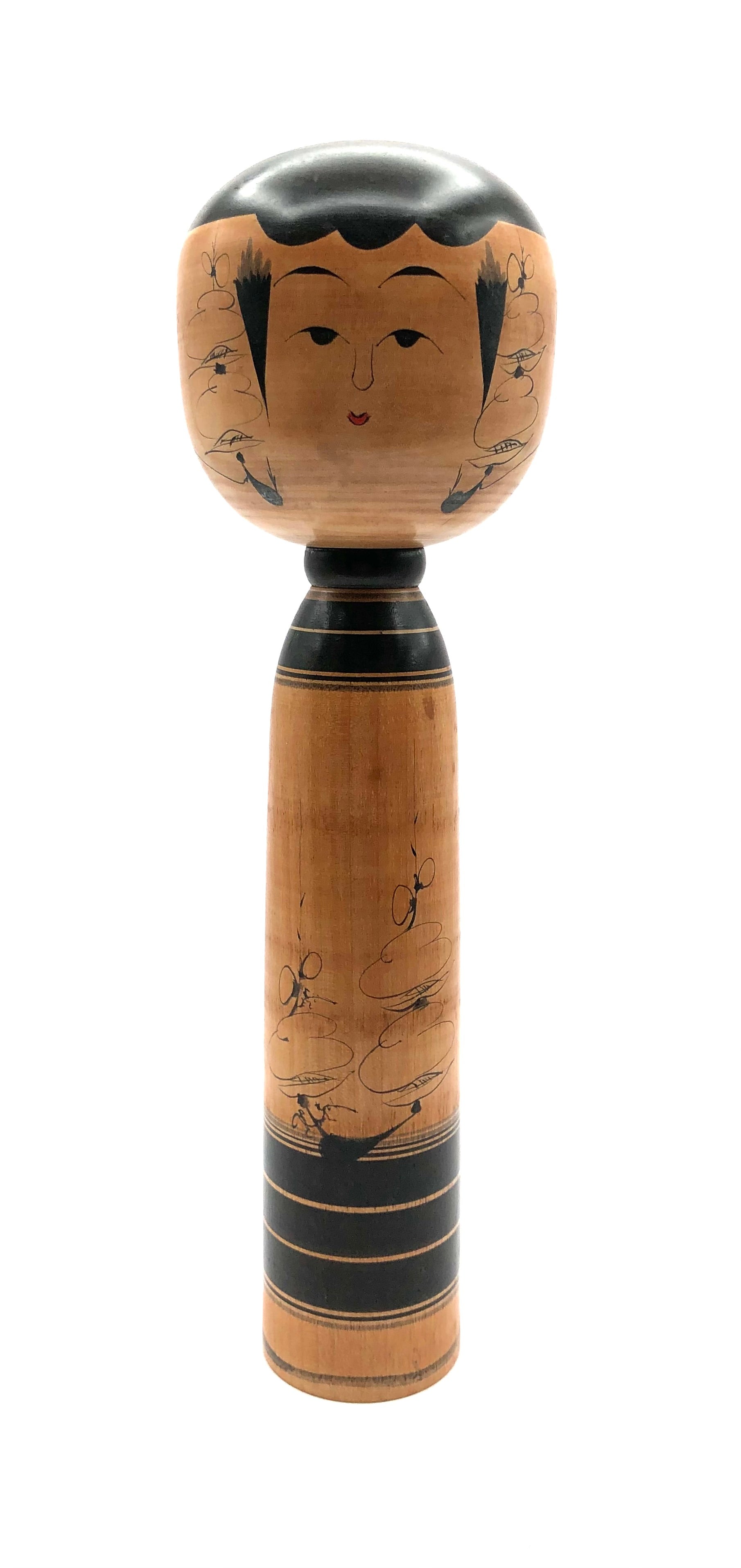 Vintage Japanese Traditional Yajiro Kokeshi entitled: Enlightenment by Katsushi, Ogura