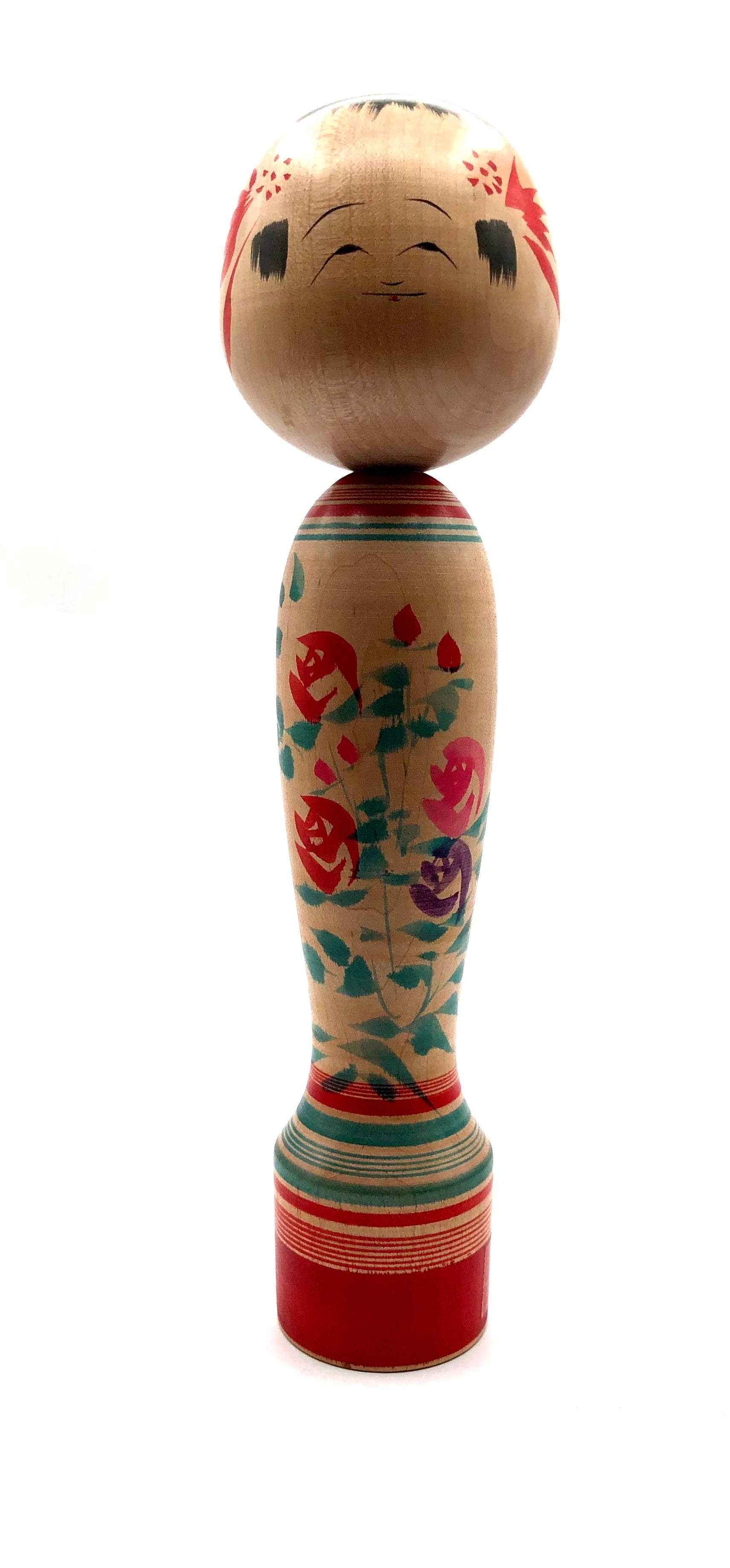POUPÉE JAPONAISE KOKESHI Antique Traditionnelle en Bois Vintage Naruko