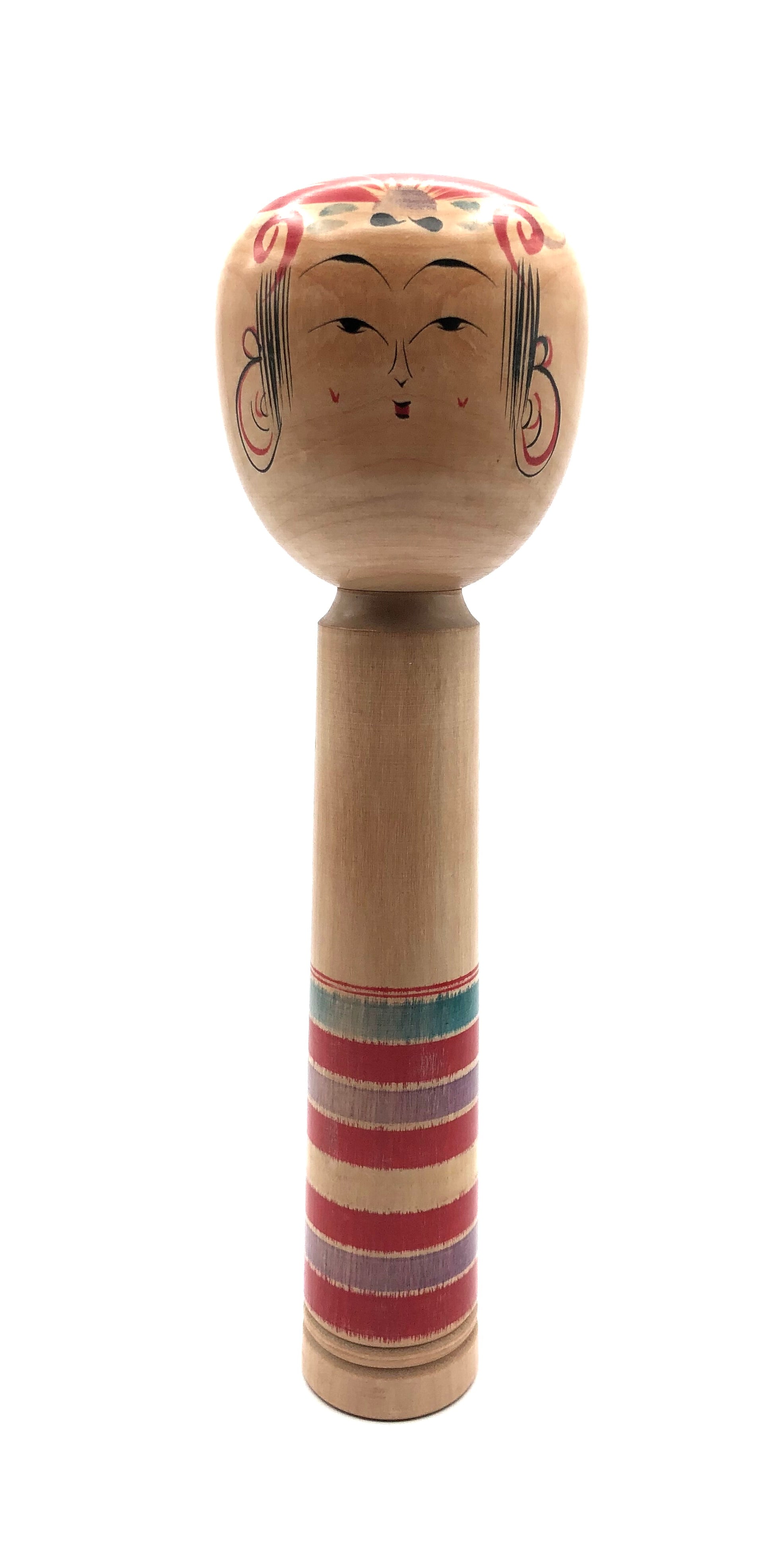 Vintage Japanese Yajirou, Bodhidharma Kokeshi “Rattler” by Sato Tatsuo (1928-)