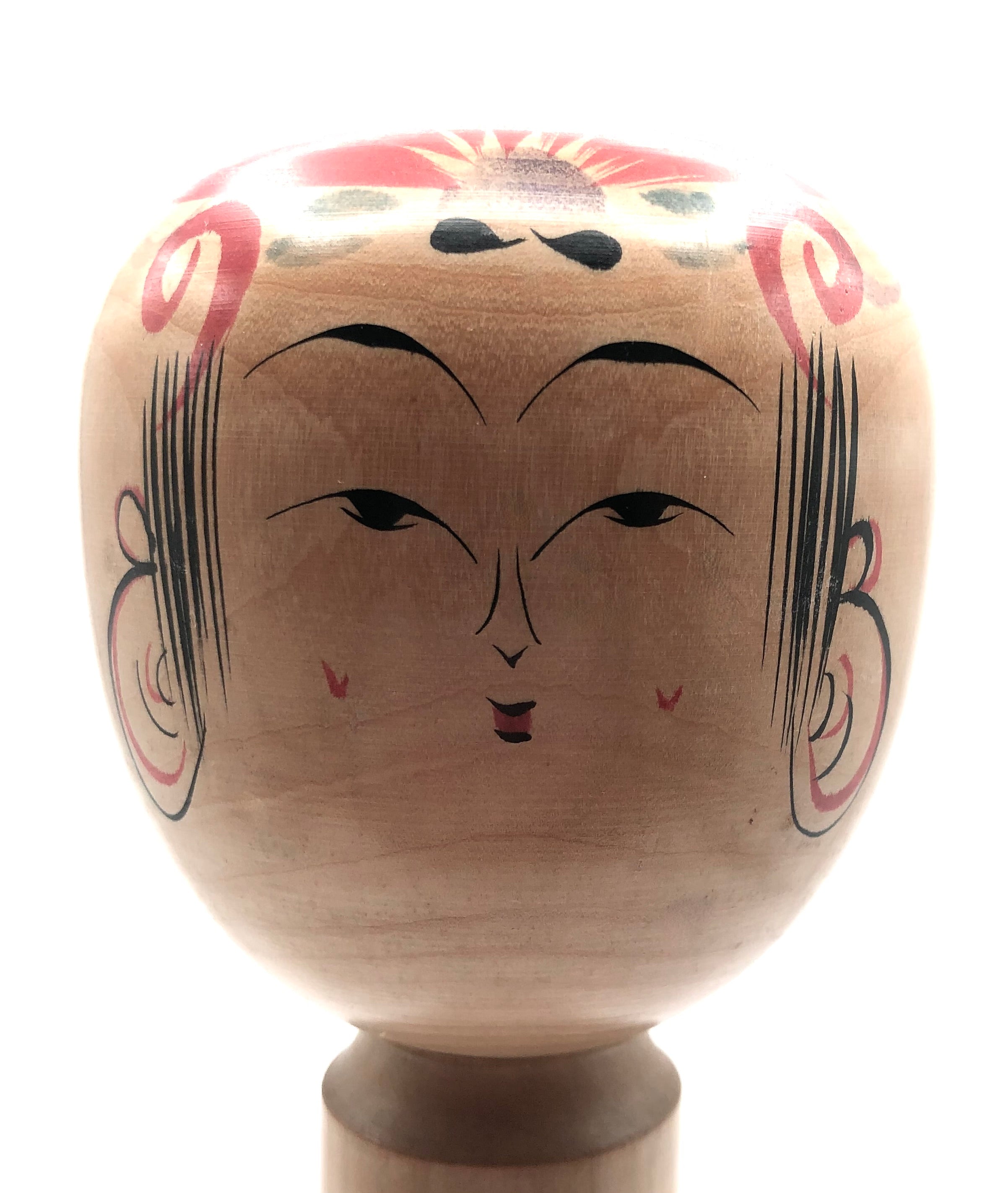 Vintage Japanese Yajirou, Bodhidharma Kokeshi “Rattler” by Sato Tatsuo (1928-)
