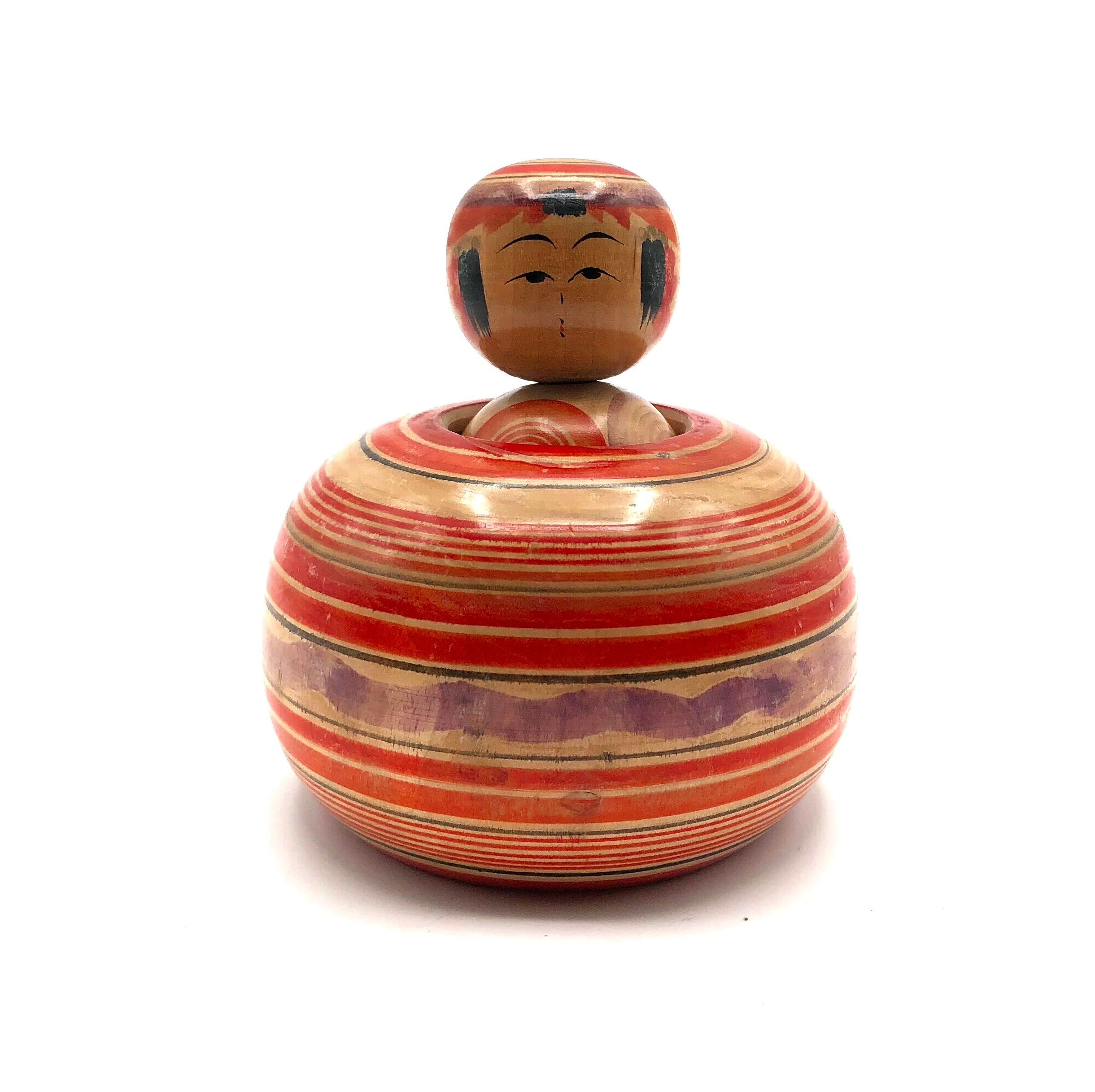 Vintage Japanese Yajirou Ejiko Baby | Simulated Wood Basket | Niiyama, Fukuo (1922-1987)