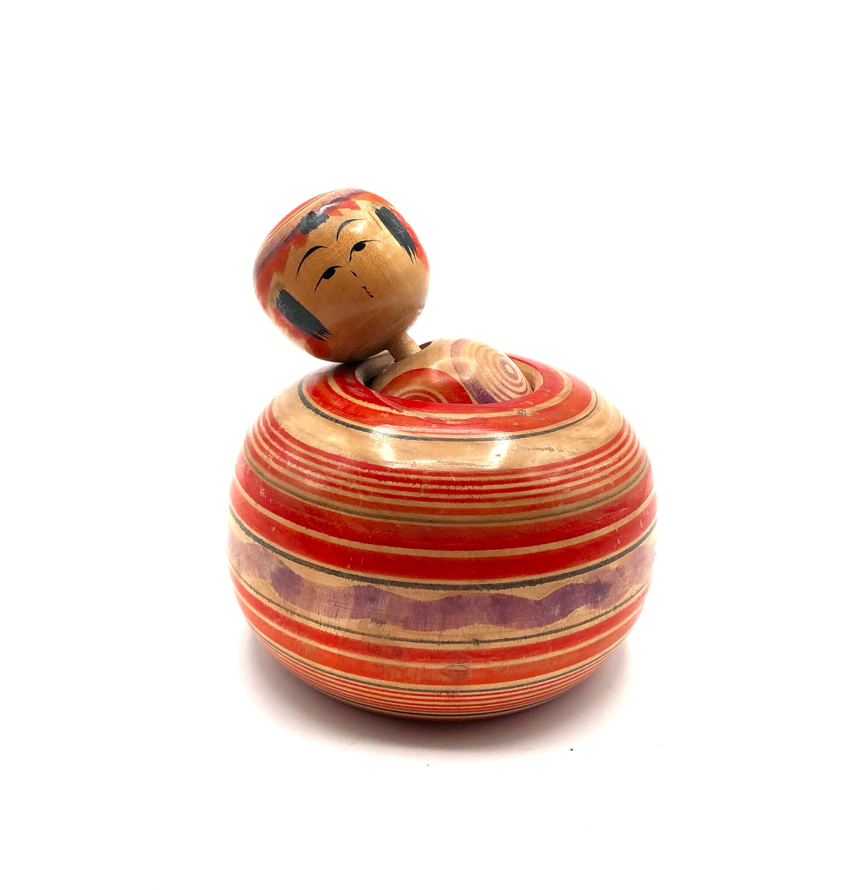Vintage Japanese Yajirou Ejiko Baby | Simulated Wood Basket | Niiyama, Fukuo (1922-1987)
