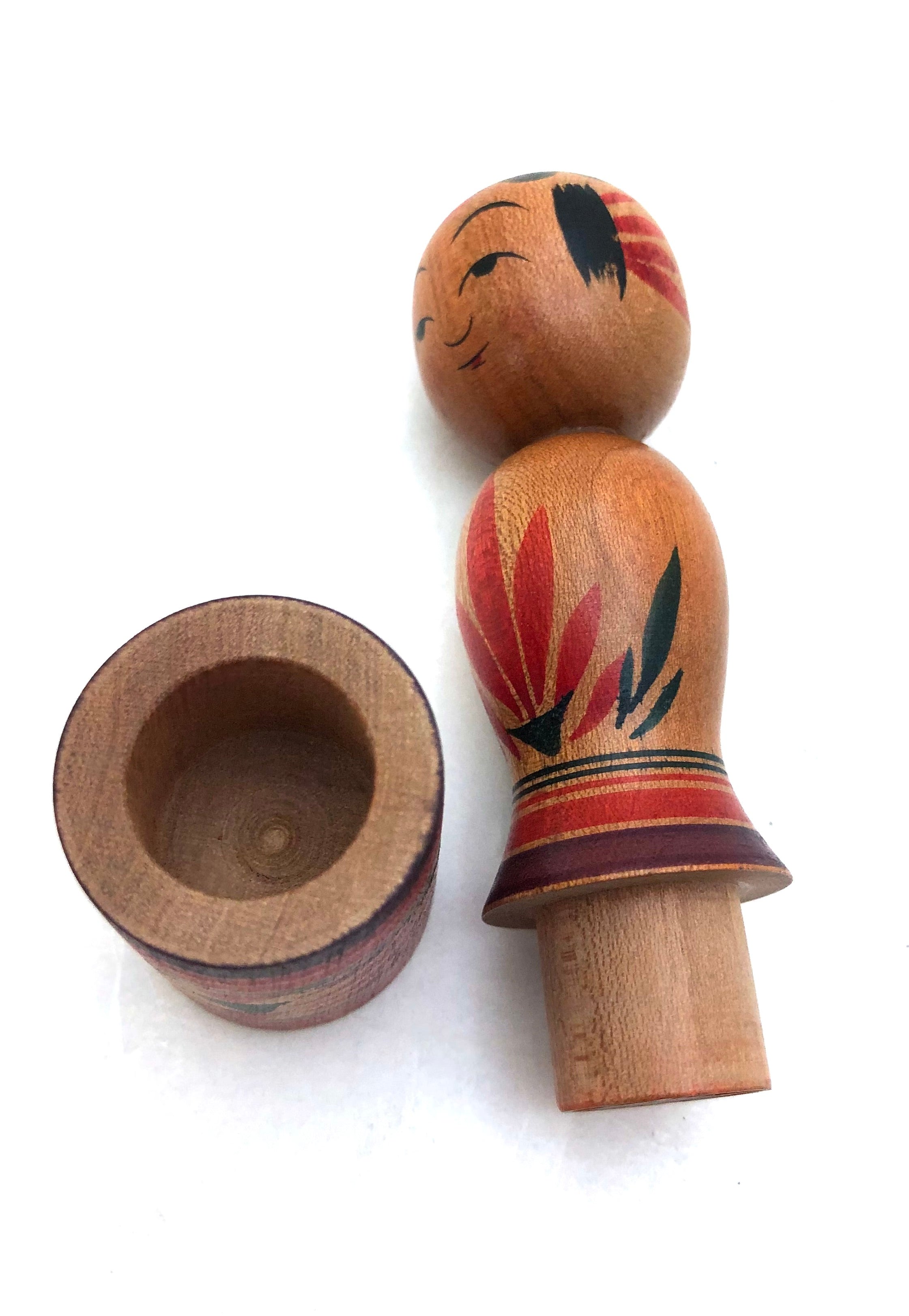 Rare Vintage Japanese Yajirou Kokeshi Personal Seal (Hanko) by Takashi Kamata