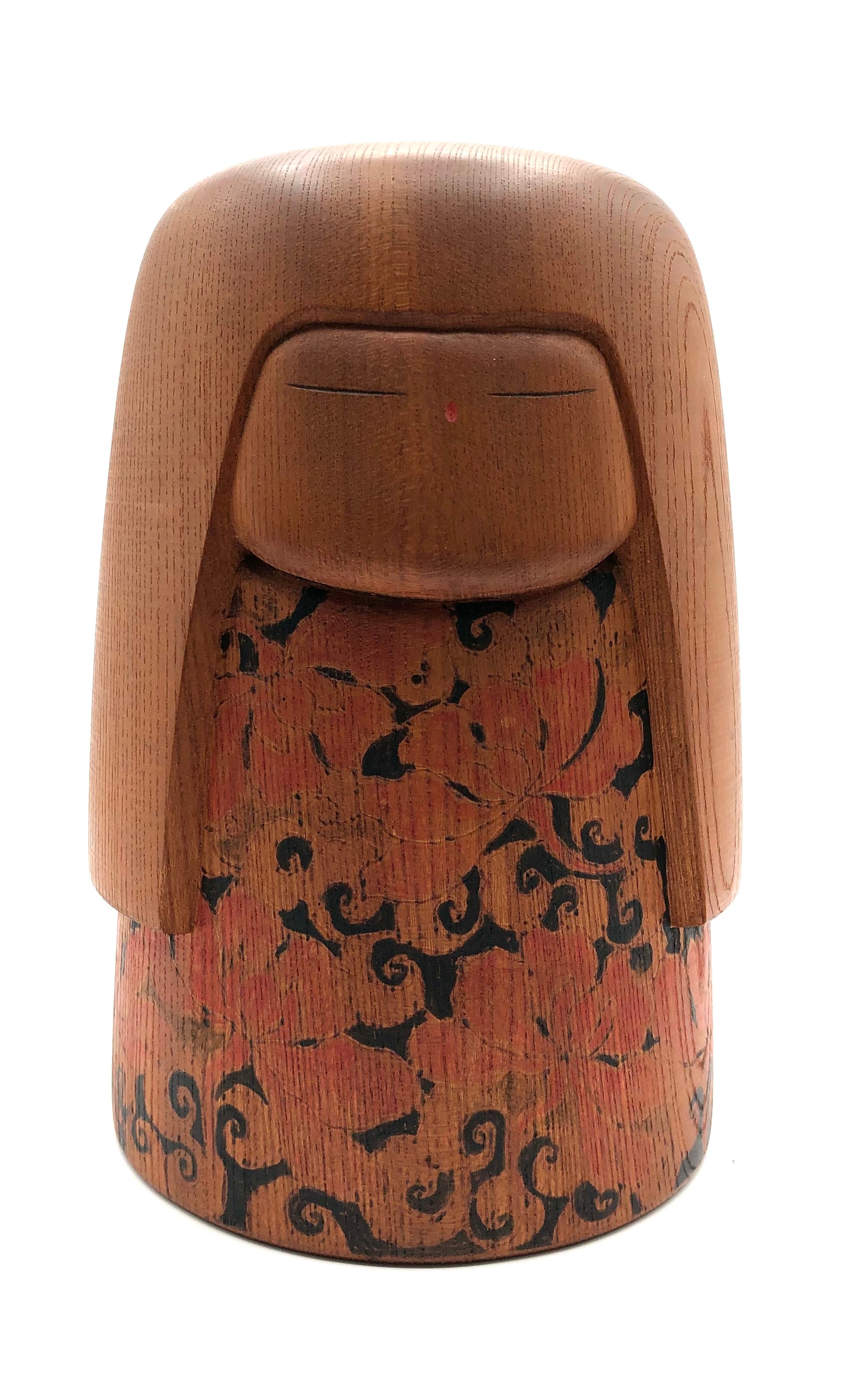 Vintage Japanese Sosaku Kokeshi entitled: “Shunen | Flower Garden” by Kuribayashi, Issetsu (1924–2011)