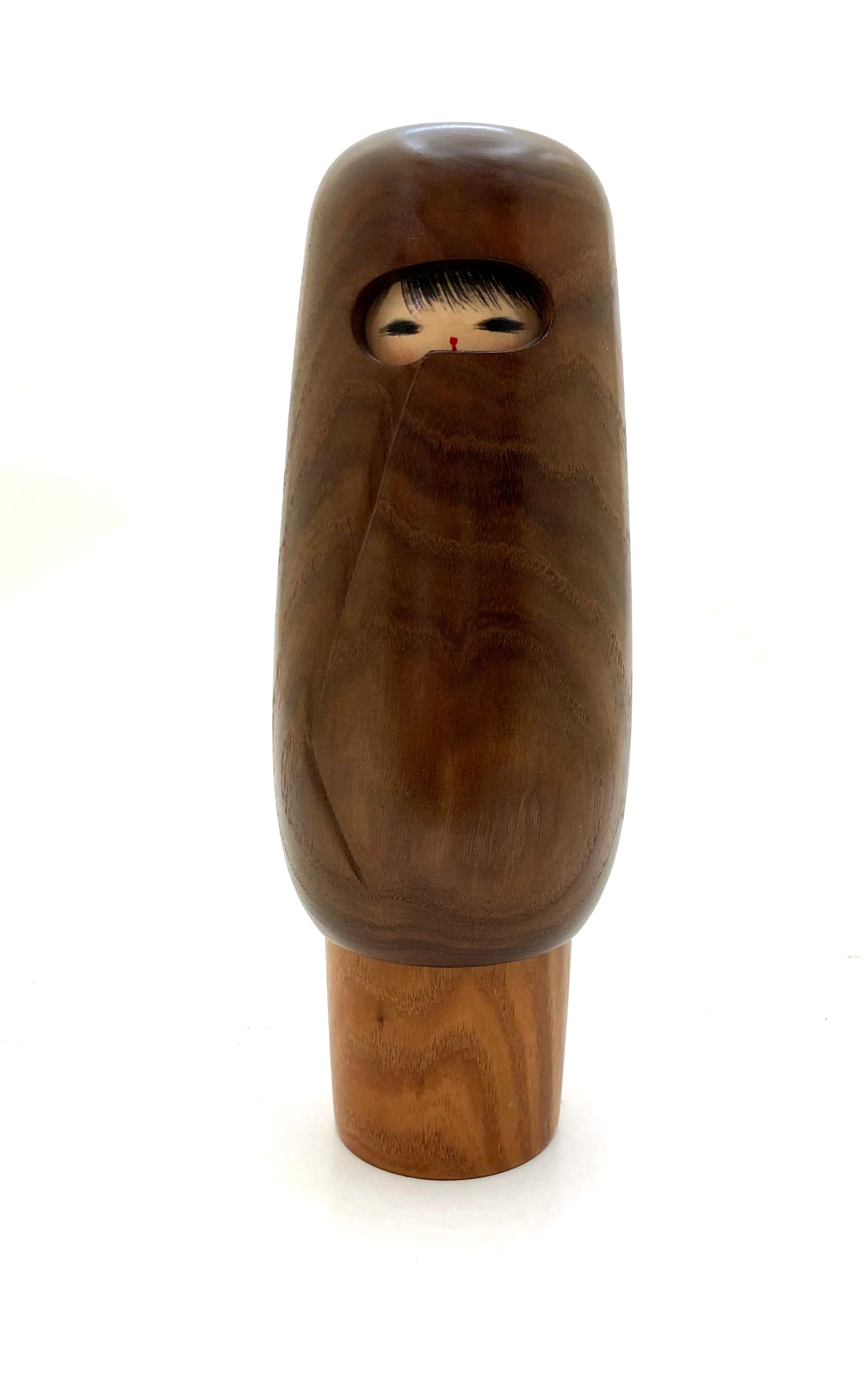 Vintage Japanese Sosaku Kokeshi entitled: “Yuki Michi | Snowy Road” by Miyajima, Muhitsu