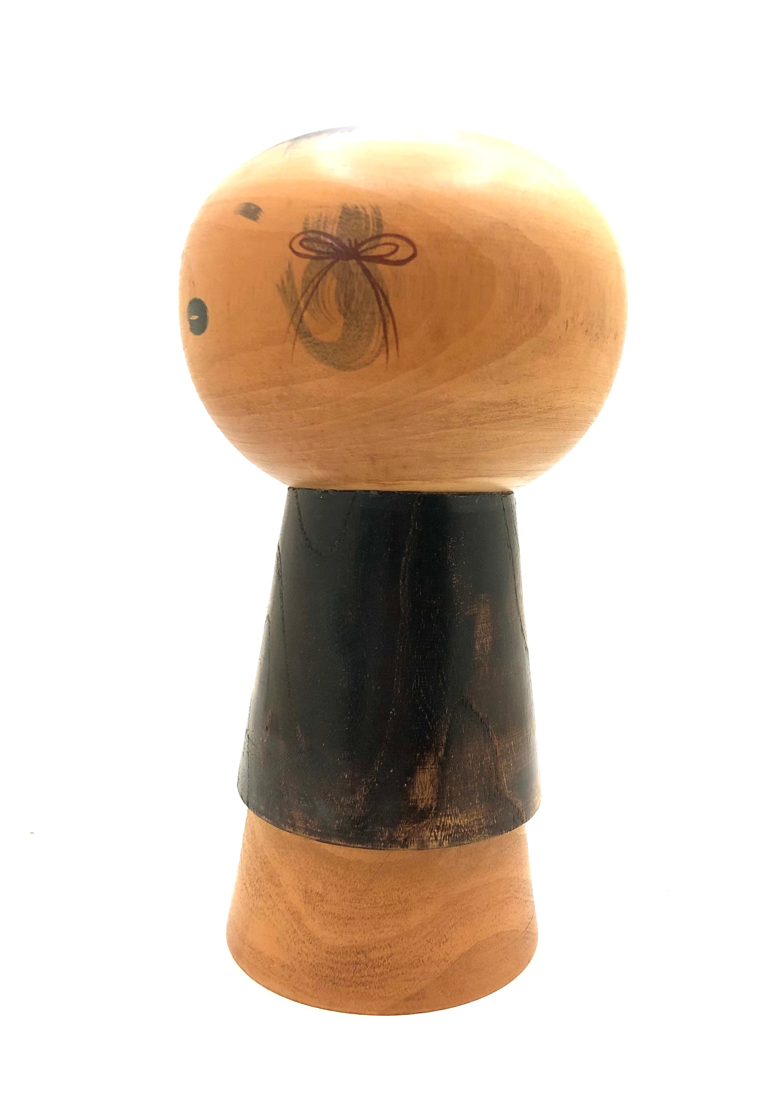 Large Vintage Sosaku Kokeshi Figure is entitled: “Chameko | Urchin” by Watanabe, Masao