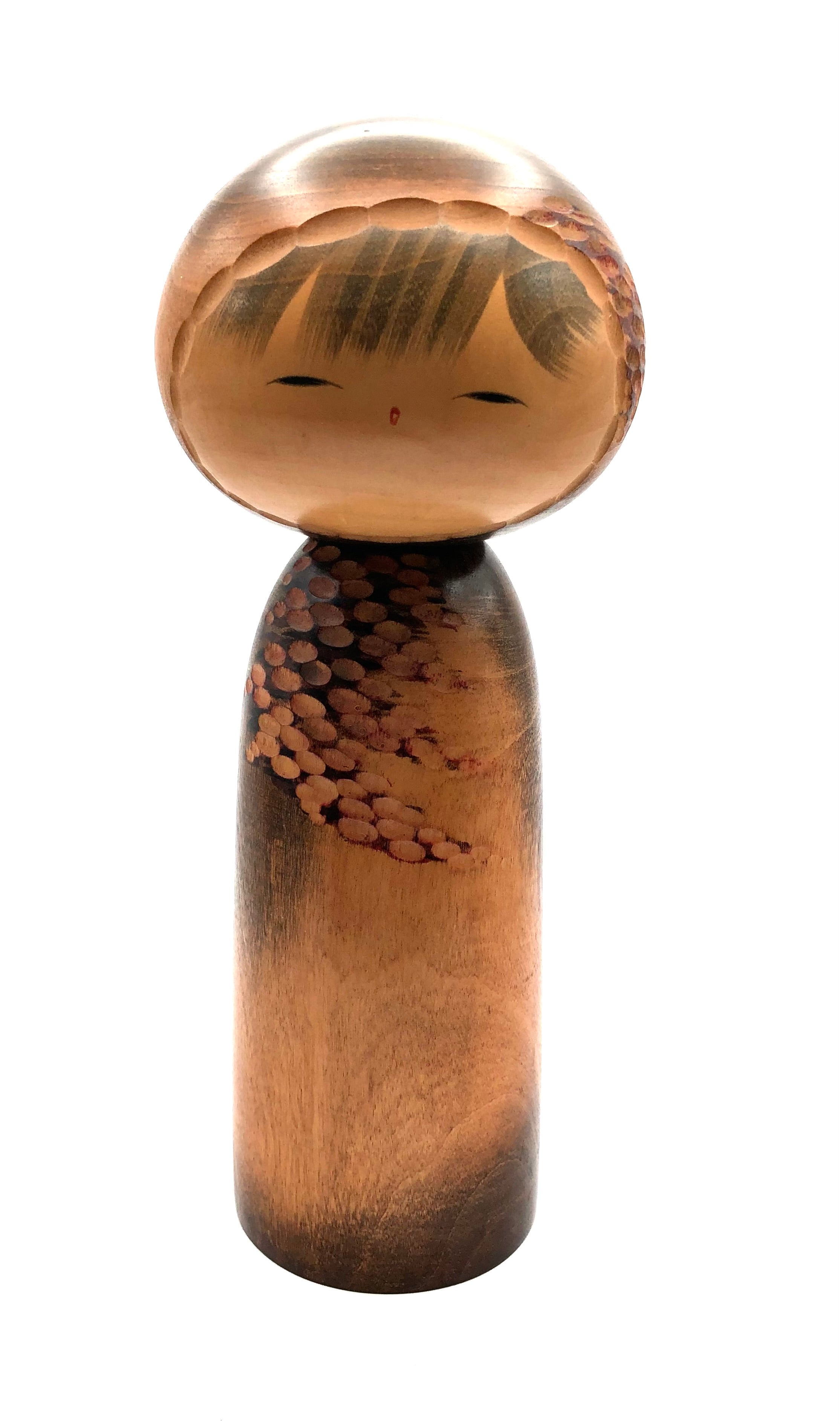 Vintage Sosaku Kokeshi entitled “Akinonishiki | Autumn Brocade” by Watanabe, Masao (1917-2007)