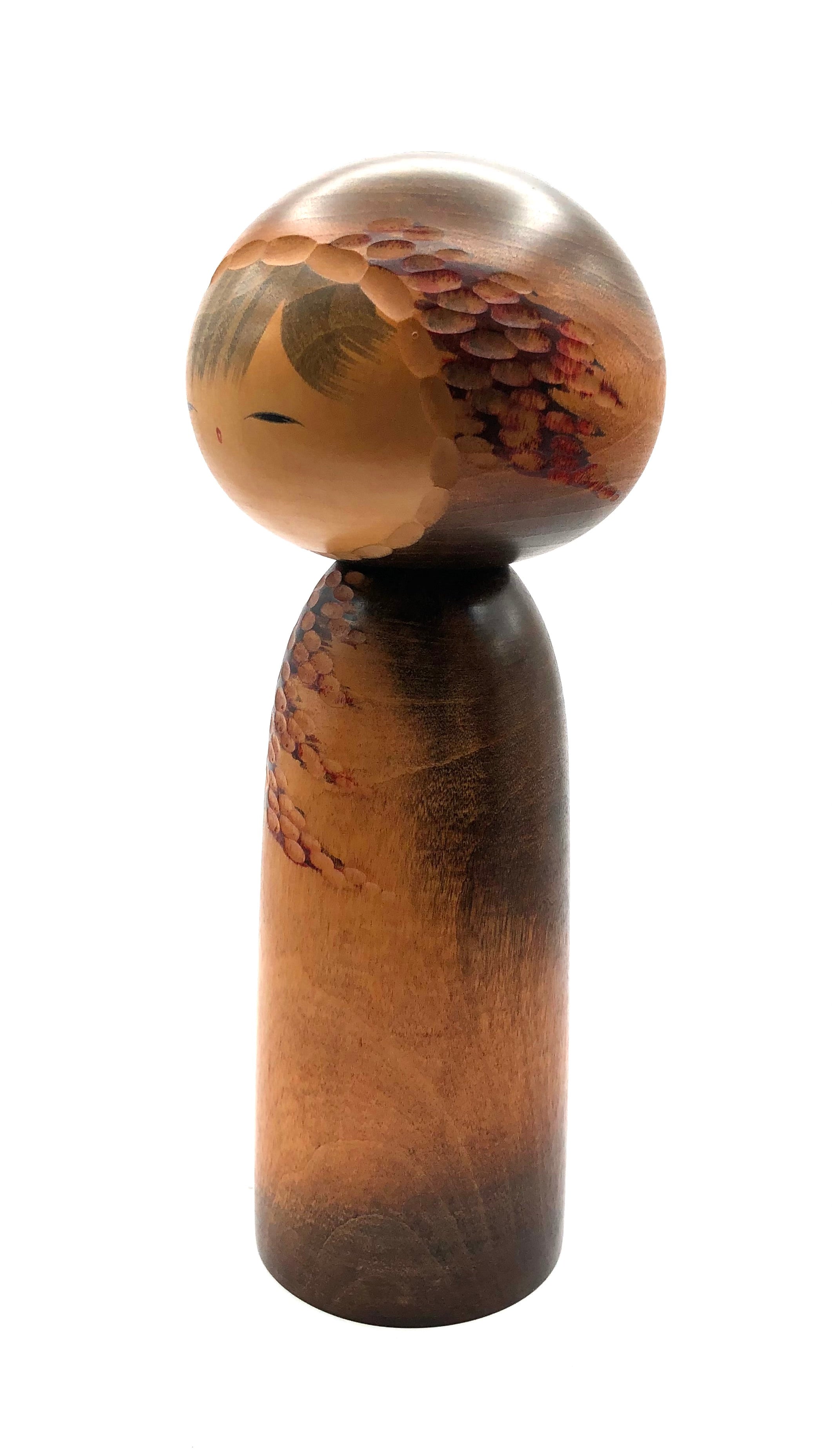 Vintage Sosaku Kokeshi entitled “Akinonishiki | Autumn Brocade” by Watanabe, Masao (1917-2007)